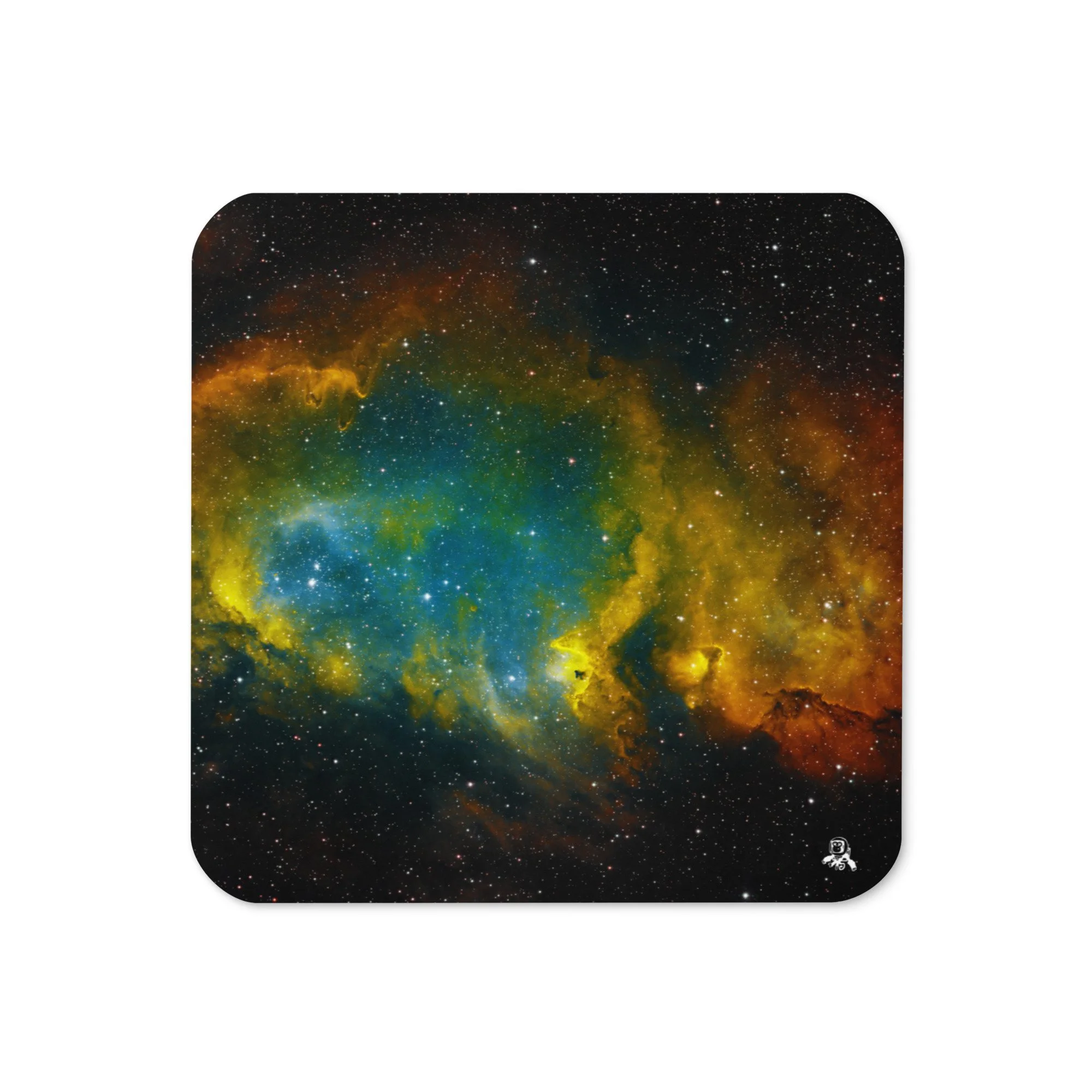 Soul Nebula printed on hardboard coaster — High Space Man