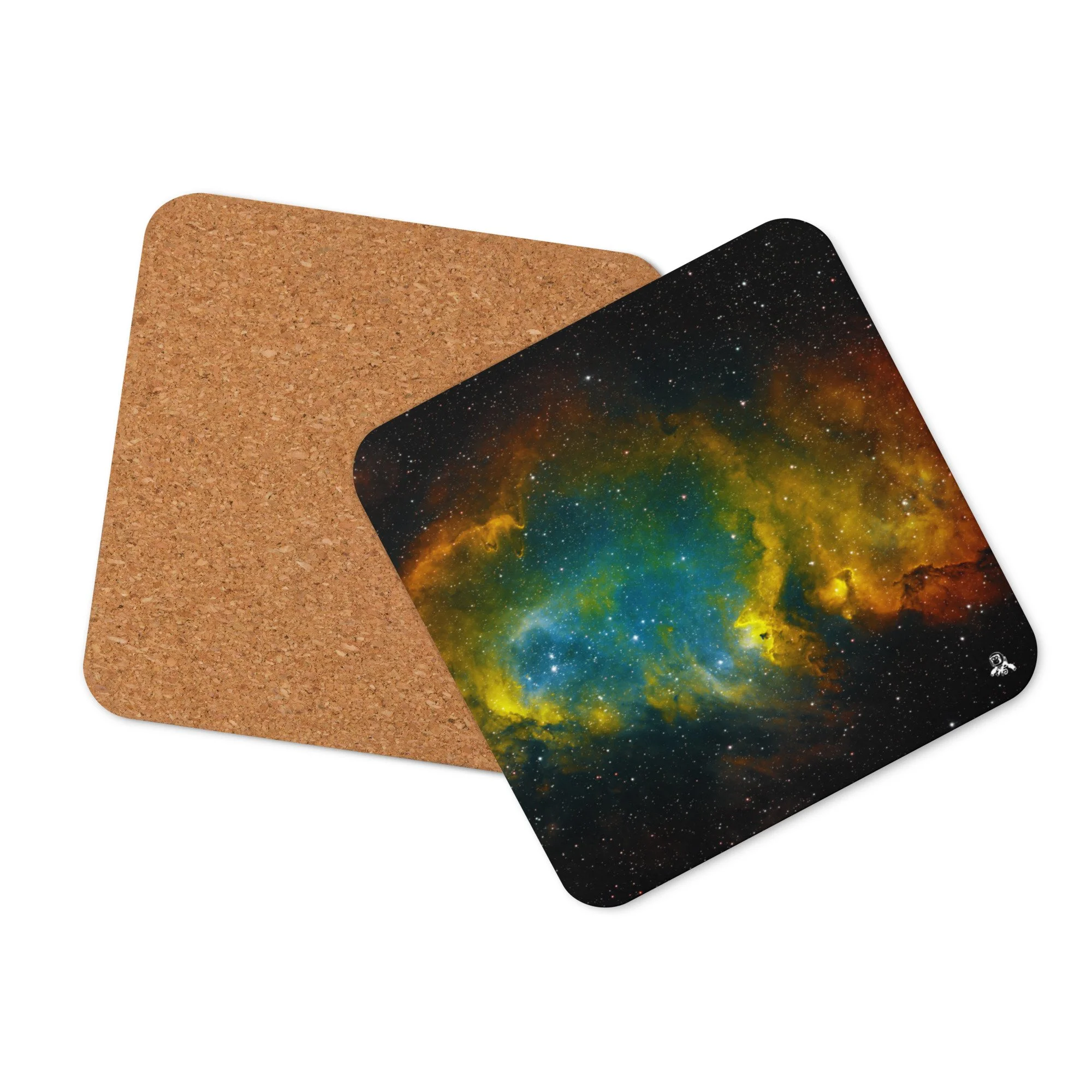 Soul Nebula printed on hardboard coaster — High Space Man
