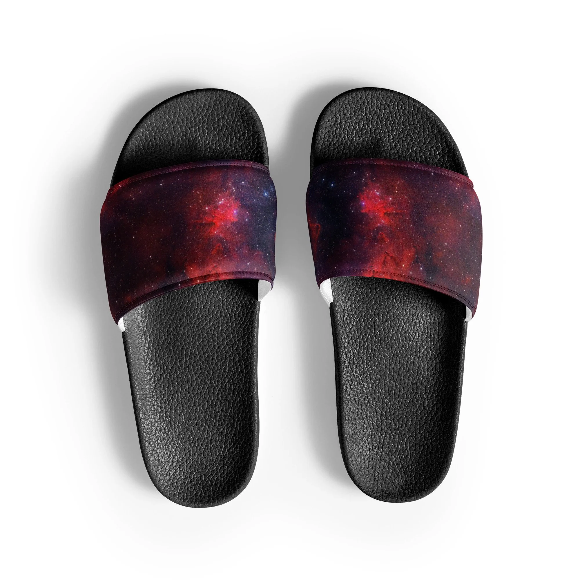 Heart Nebula printed on men's slip-on slides — High Space Man