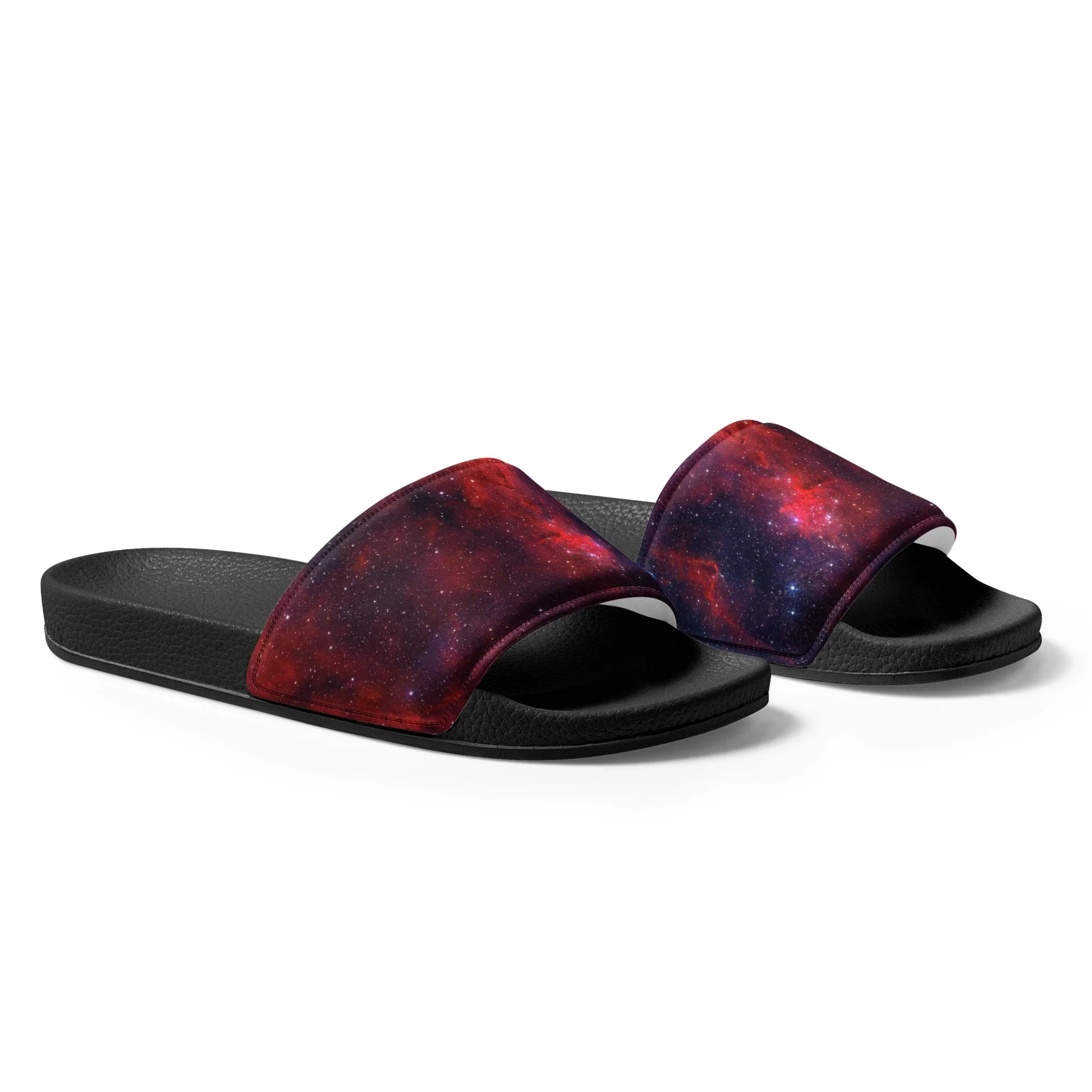 Heart Nebula printed on men's slip-on slides — High Space Man