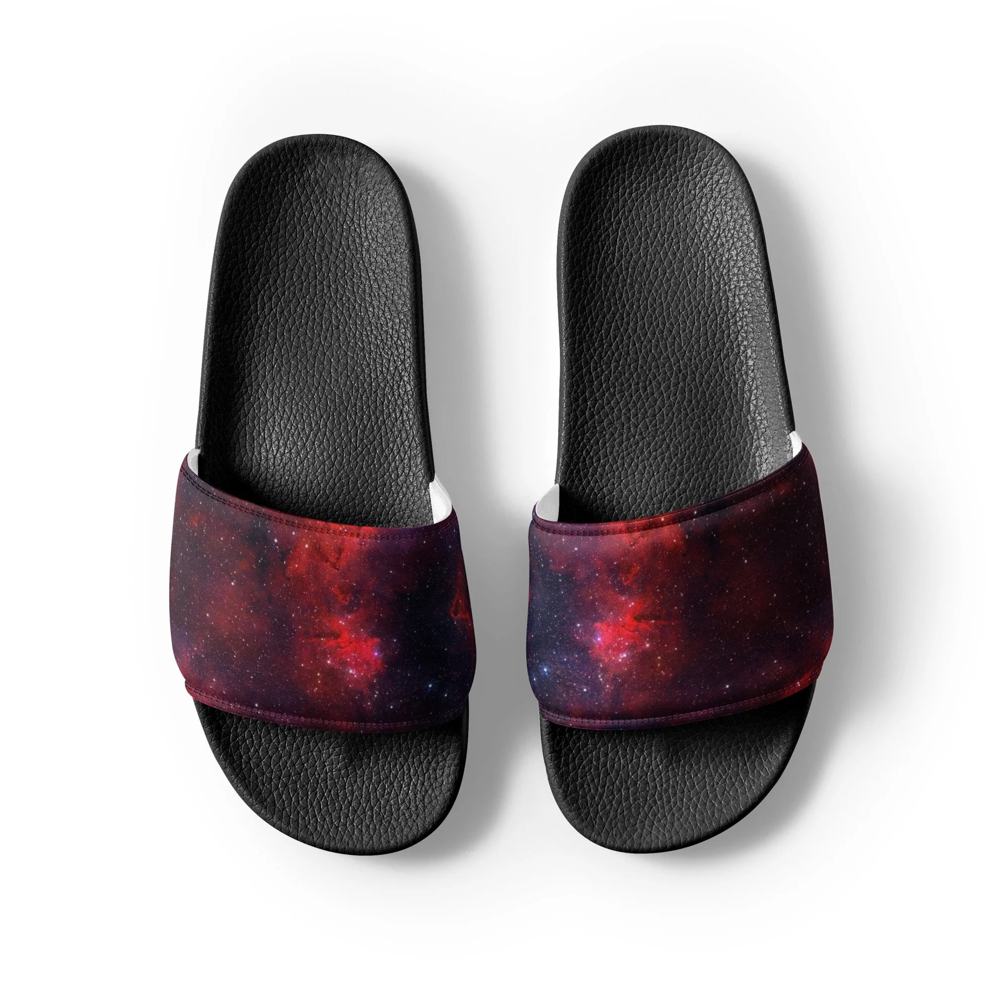 Heart Nebula printed on men's slip-on slides — High Space Man