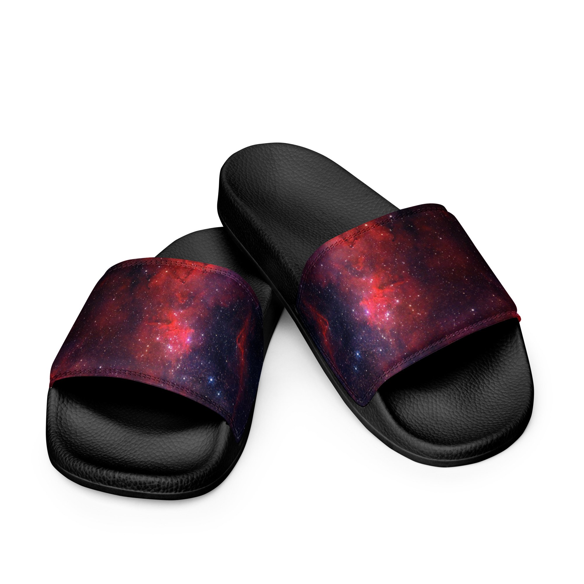 Heart Nebula printed on men's slip-on slides — High Space Man