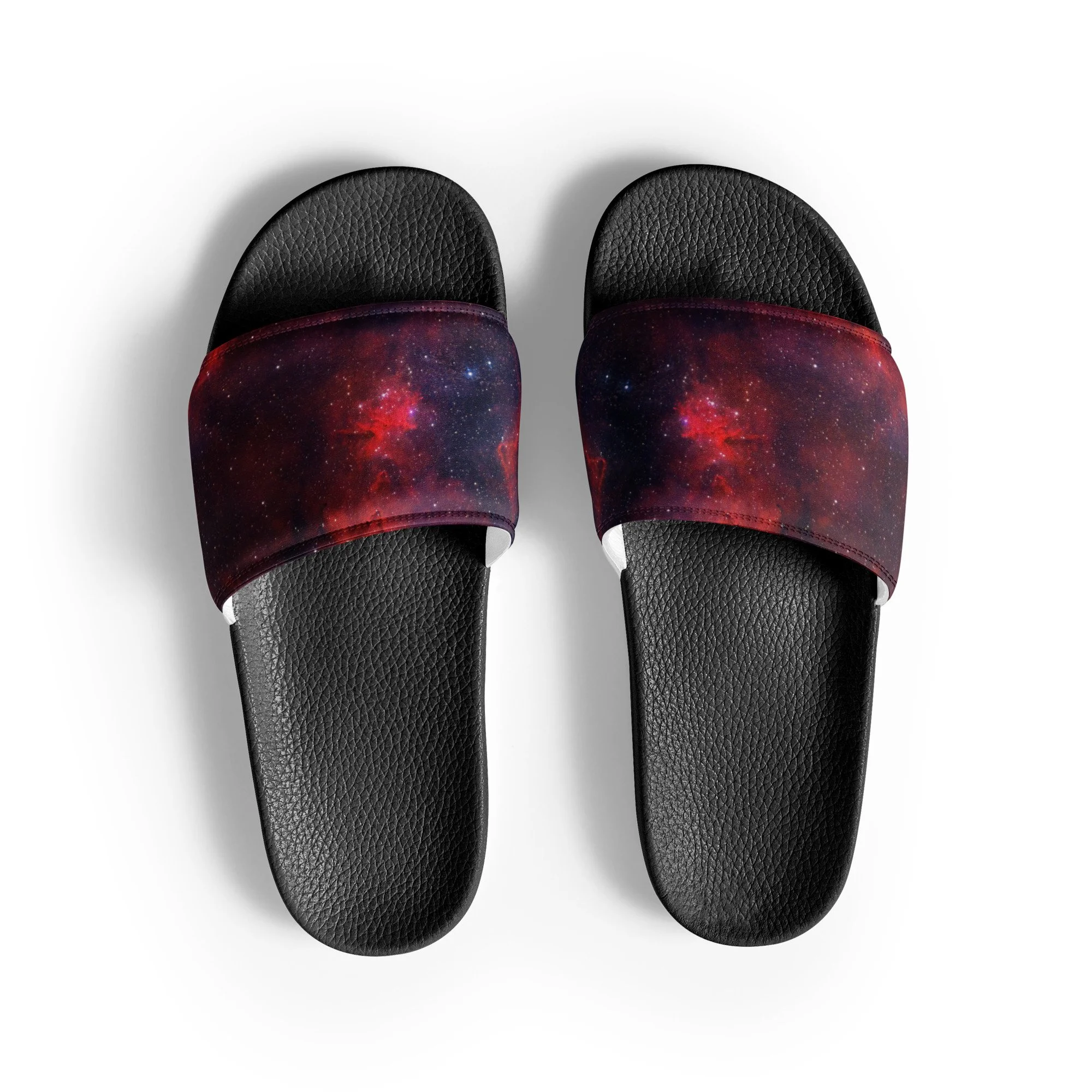 Heart Nebula printed on women's slip-on slides — High Space Man