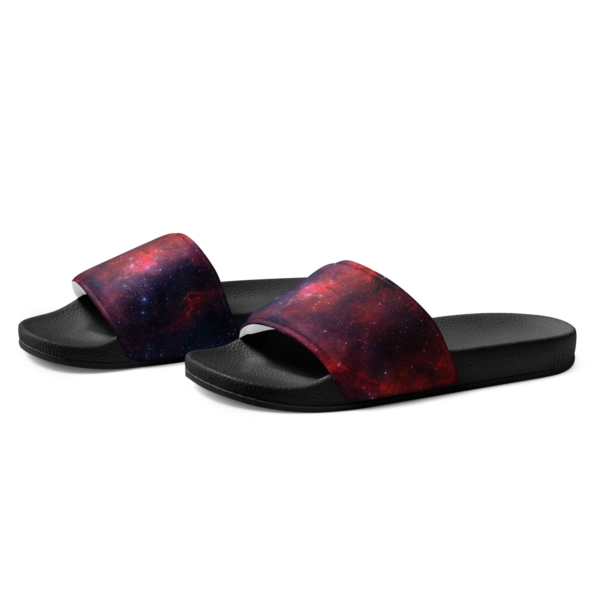 Heart Nebula printed on women's slip-on slides — High Space Man