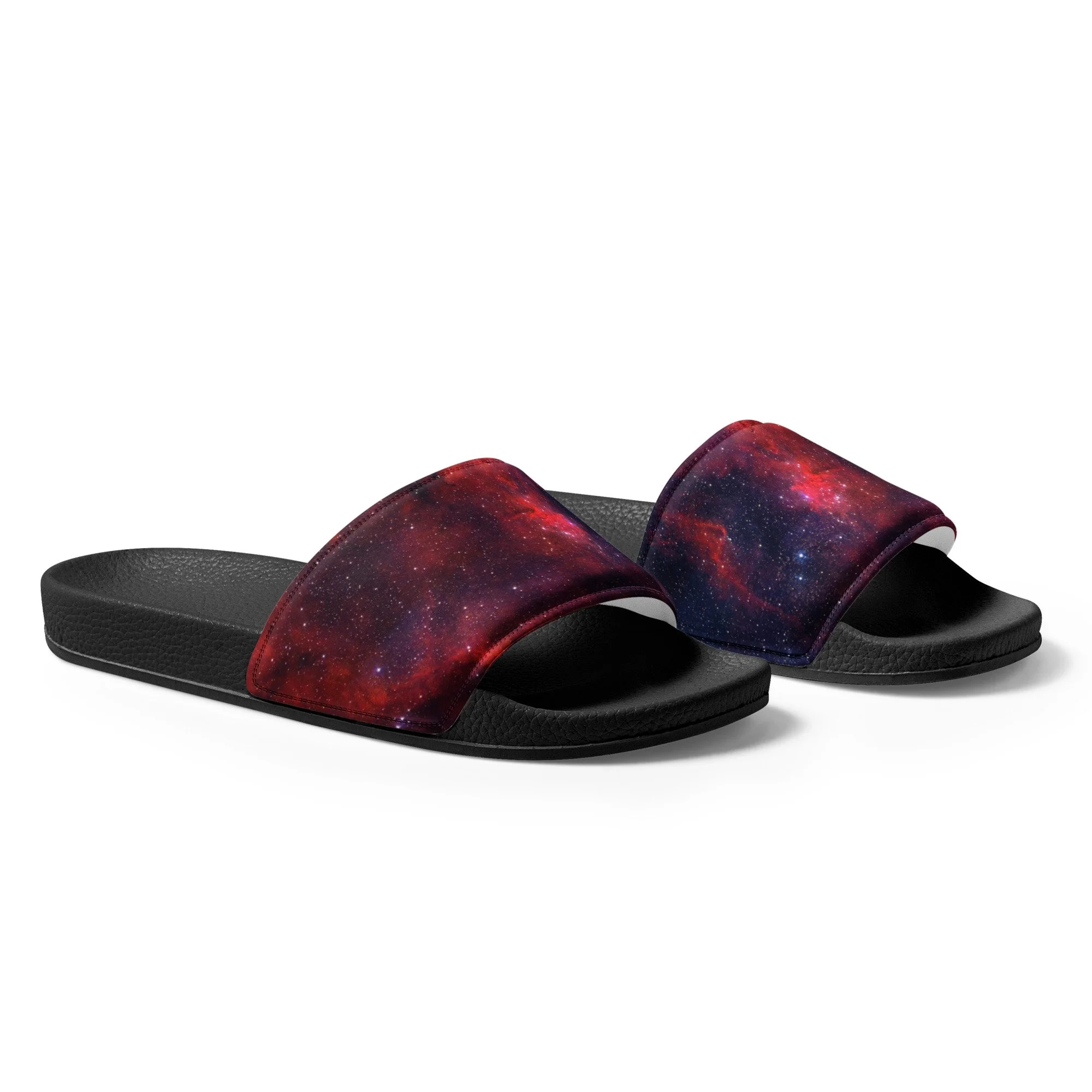 Heart Nebula printed on women's slip-on slides — High Space Man