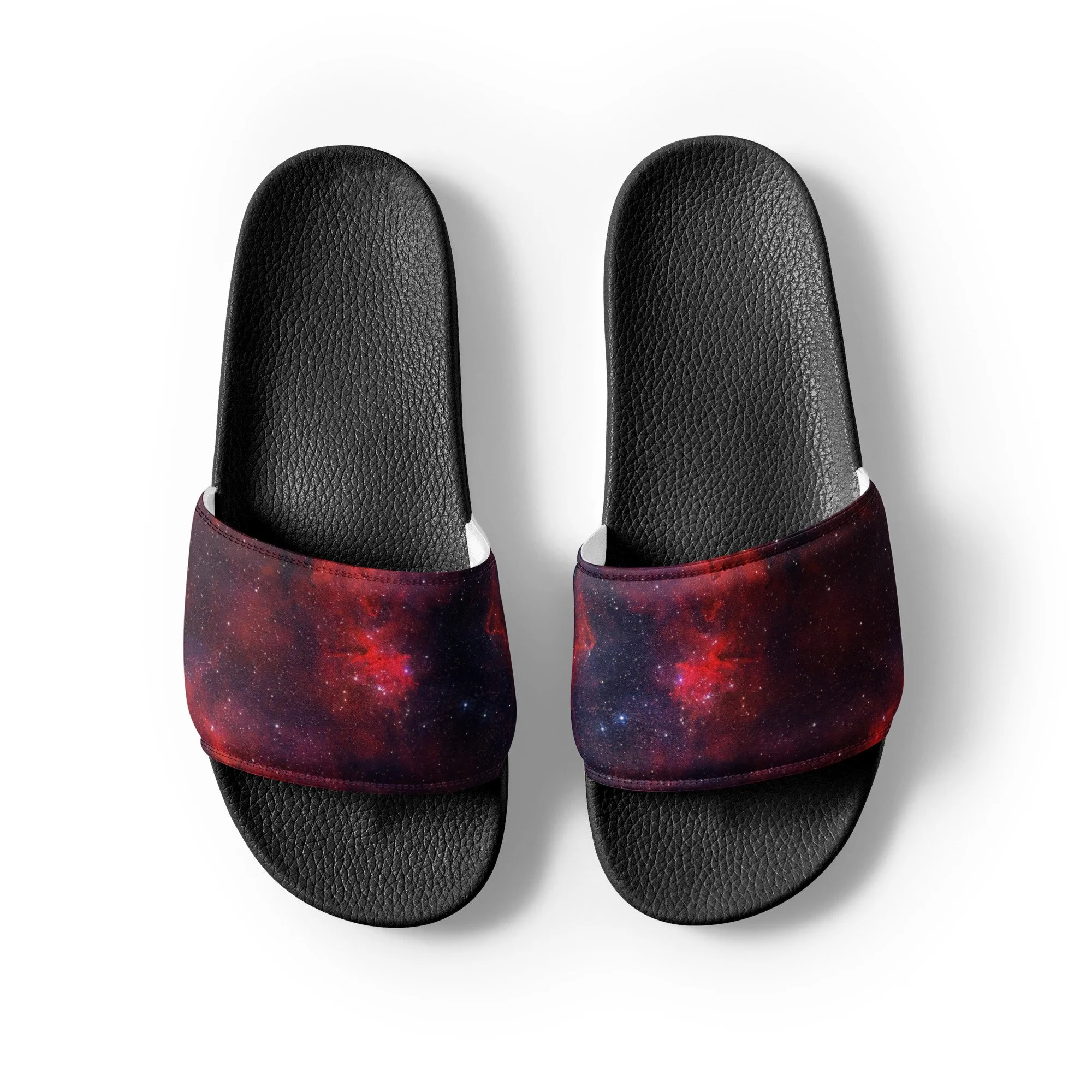 Heart Nebula printed on women's slip-on slides — High Space Man