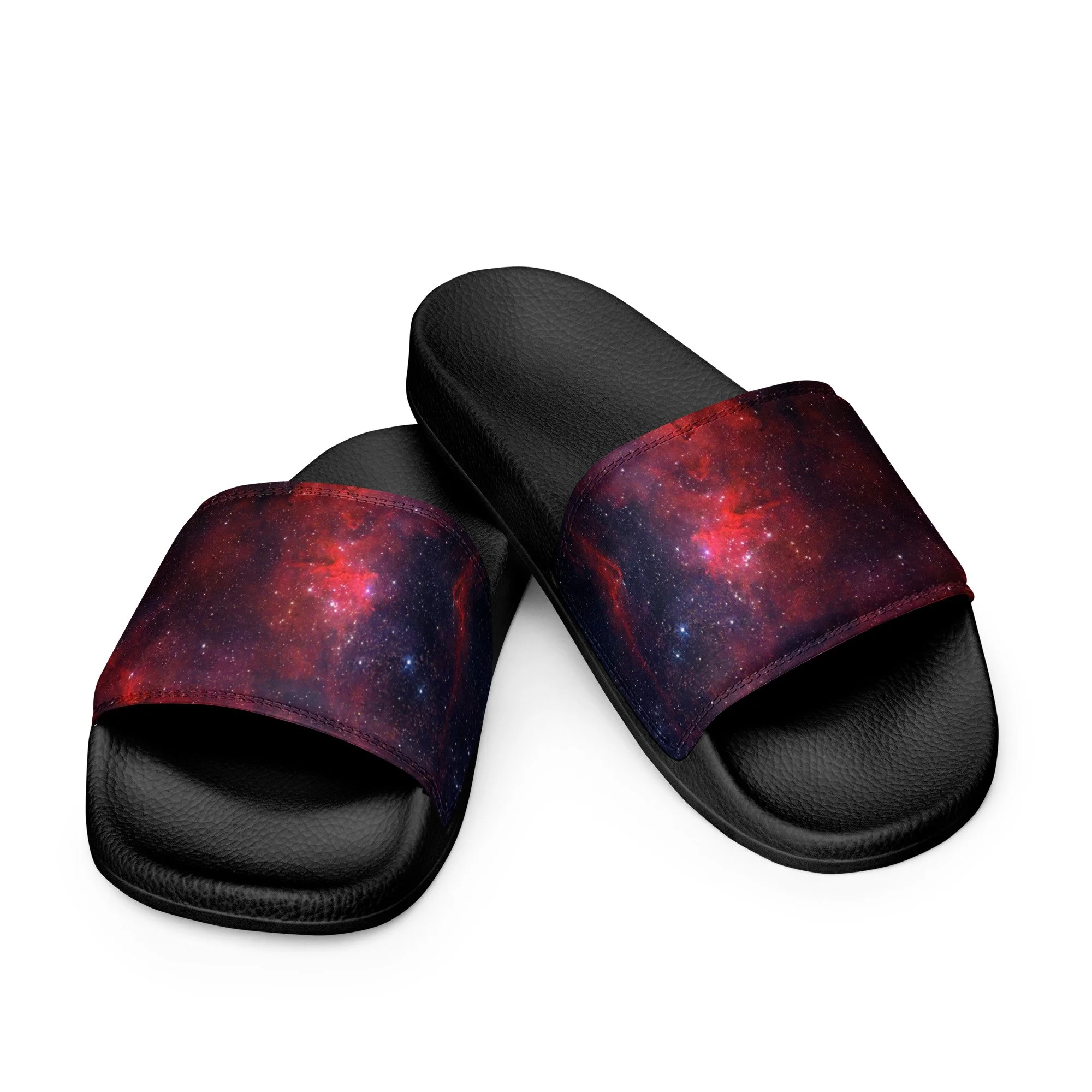 Heart Nebula printed on women's slip-on slides — High Space Man