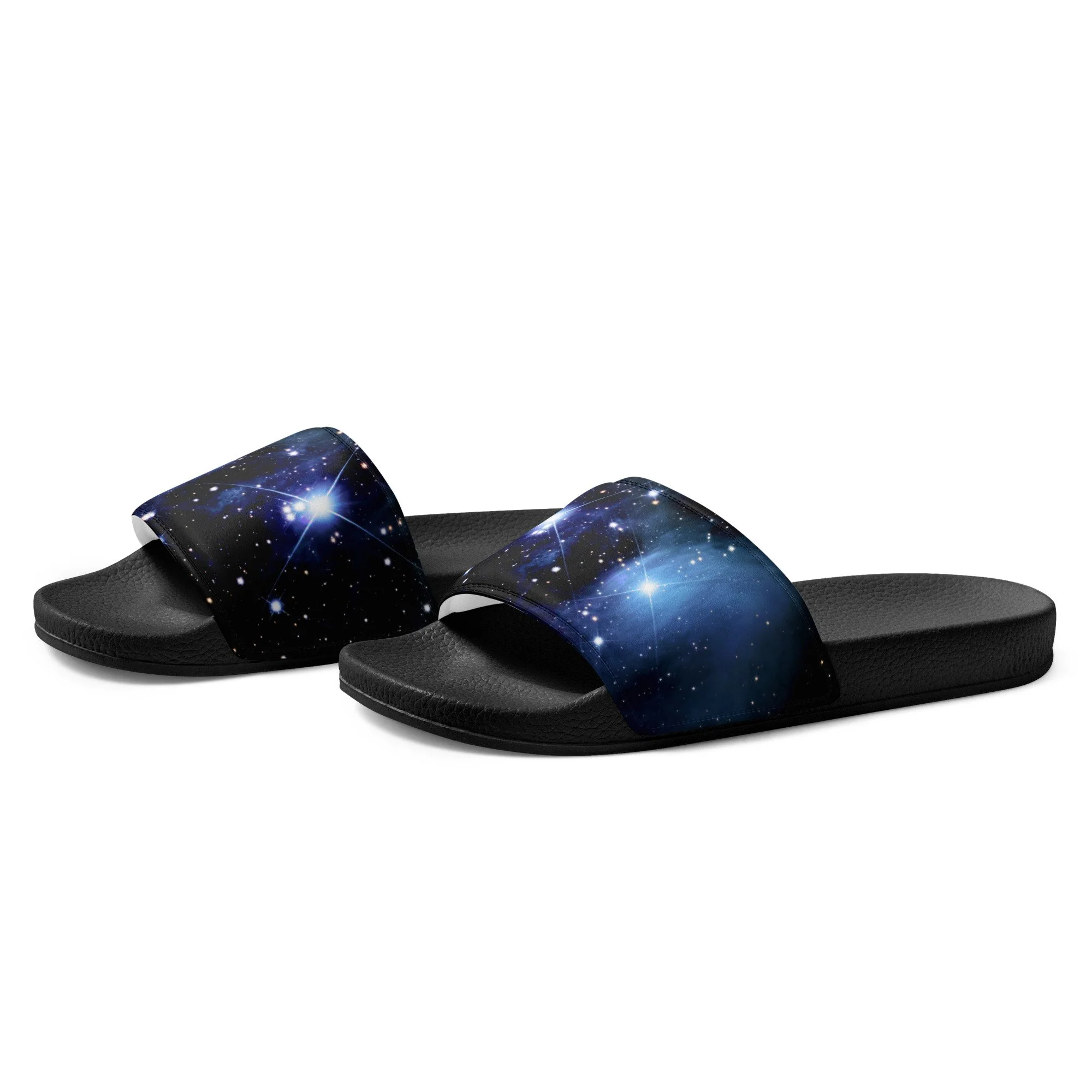 Pleiades star cluster printed on men's slip-on slides — High Space Man