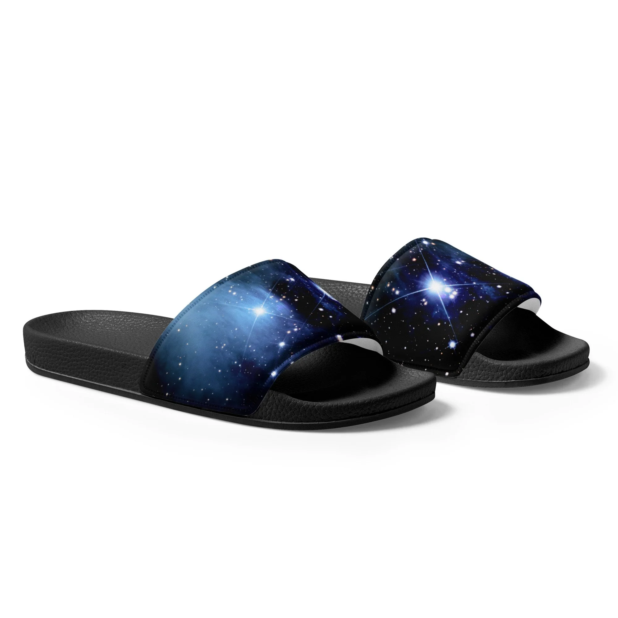 Pleiades star cluster printed on men's slip-on slides — High Space Man
