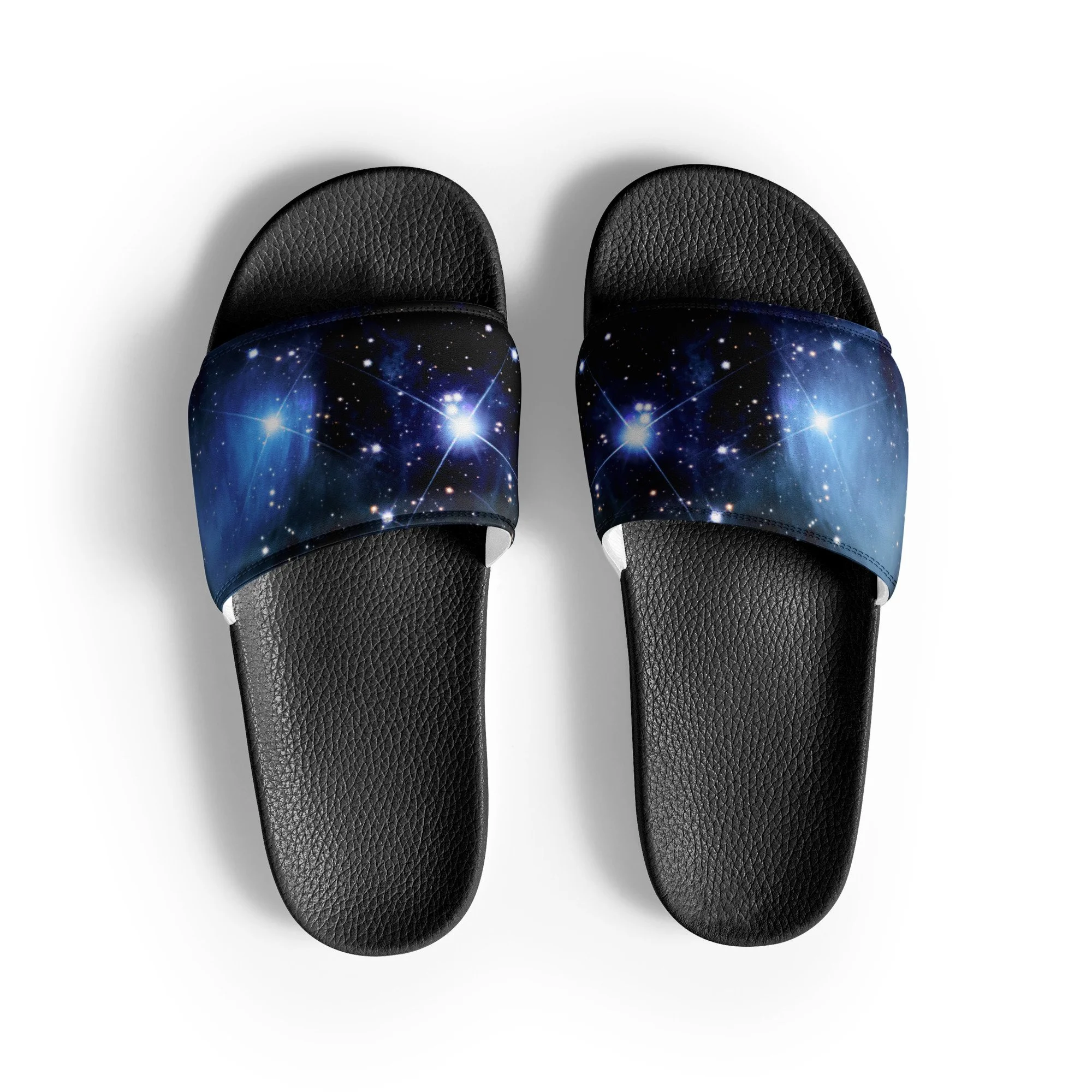 Pleiades star cluster printed on women's slip-on slides — High Space Man