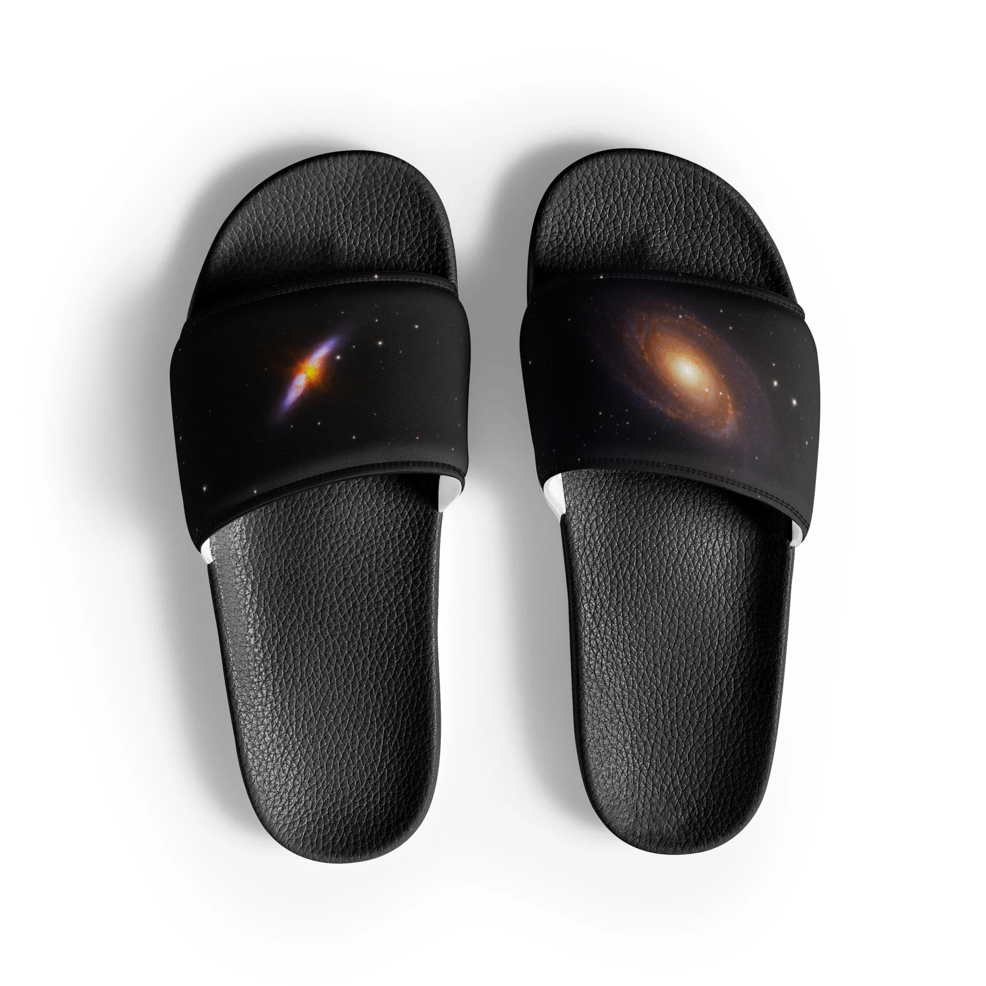 Bode's and Cigar Galaxy printed on men's slip-on slides — High Space Man