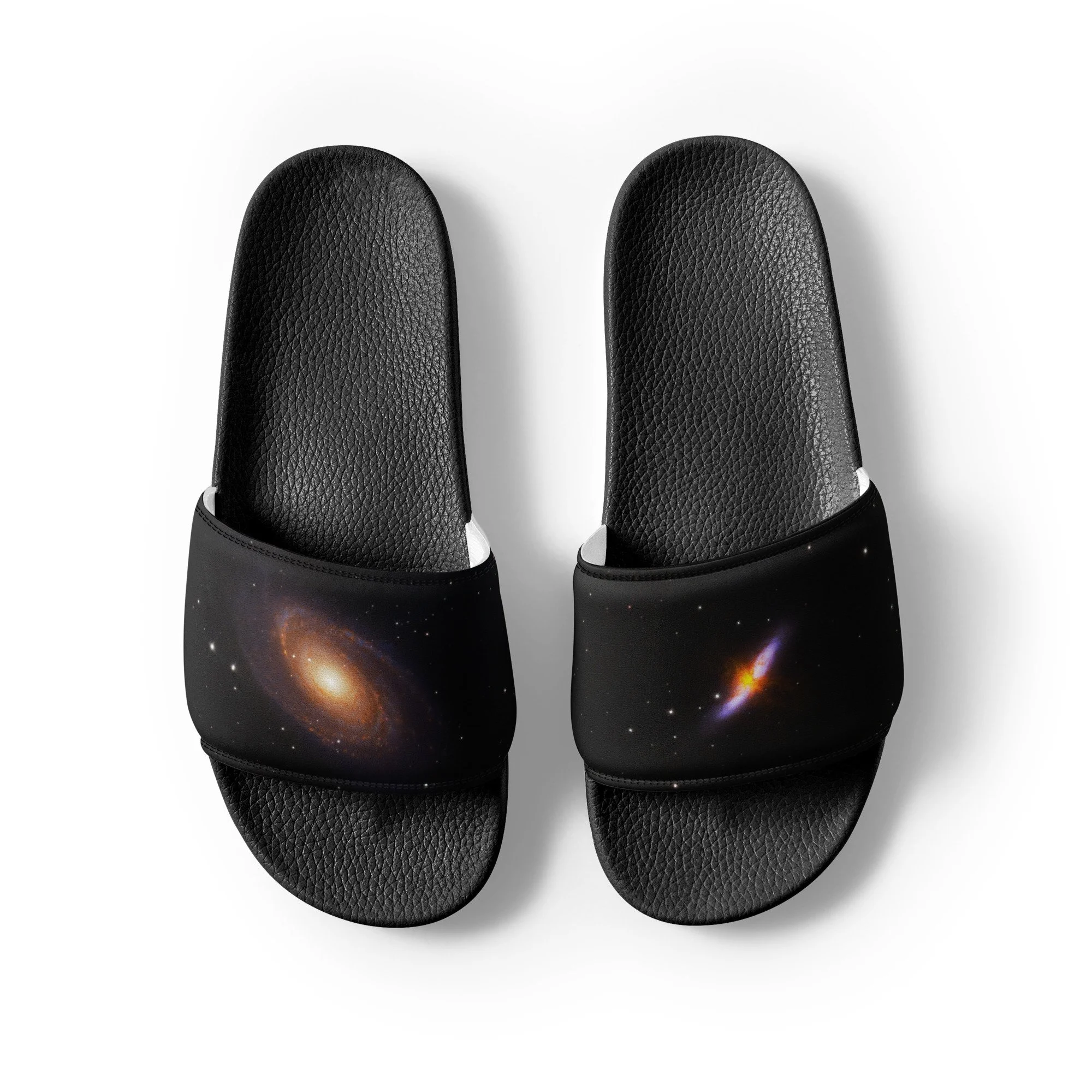 Bode's and Cigar Galaxy printed on men's slip-on slides — High Space Man