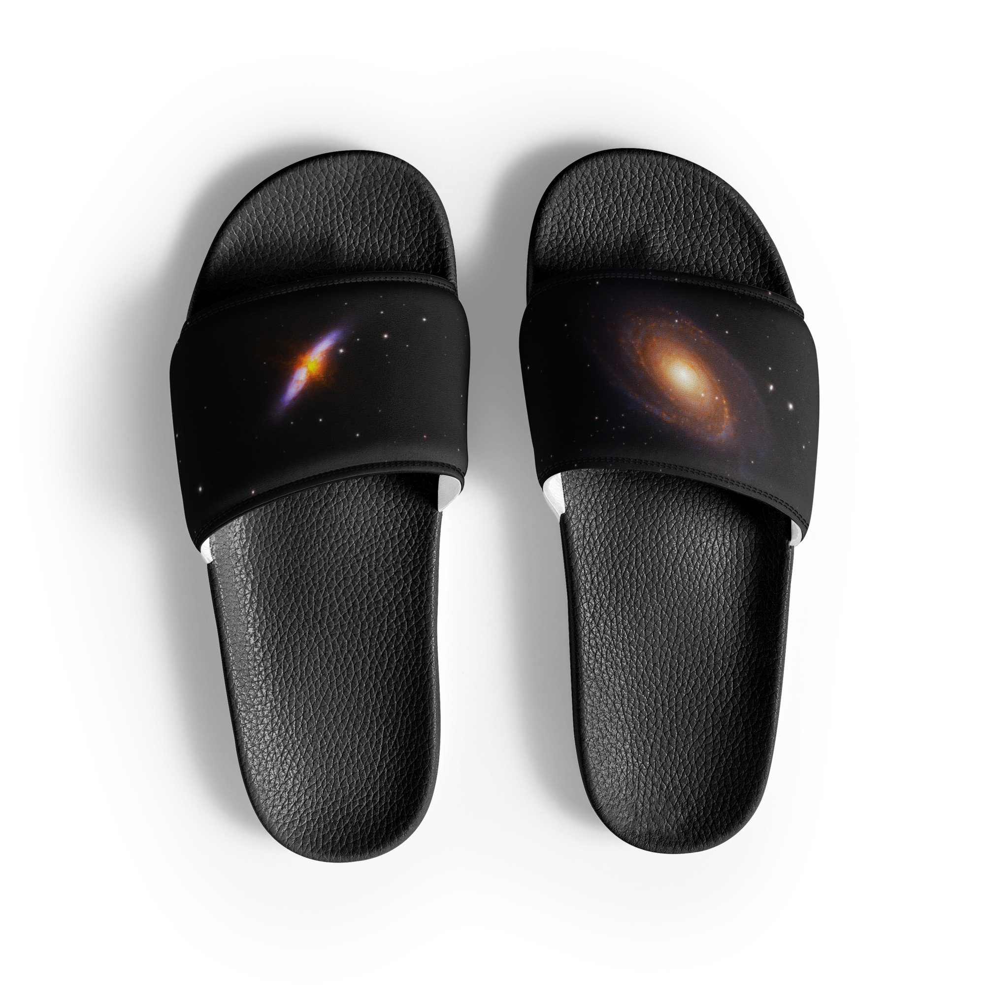 Bode's and Cigar Galaxy printed on women's slip-on slides — High Space Man