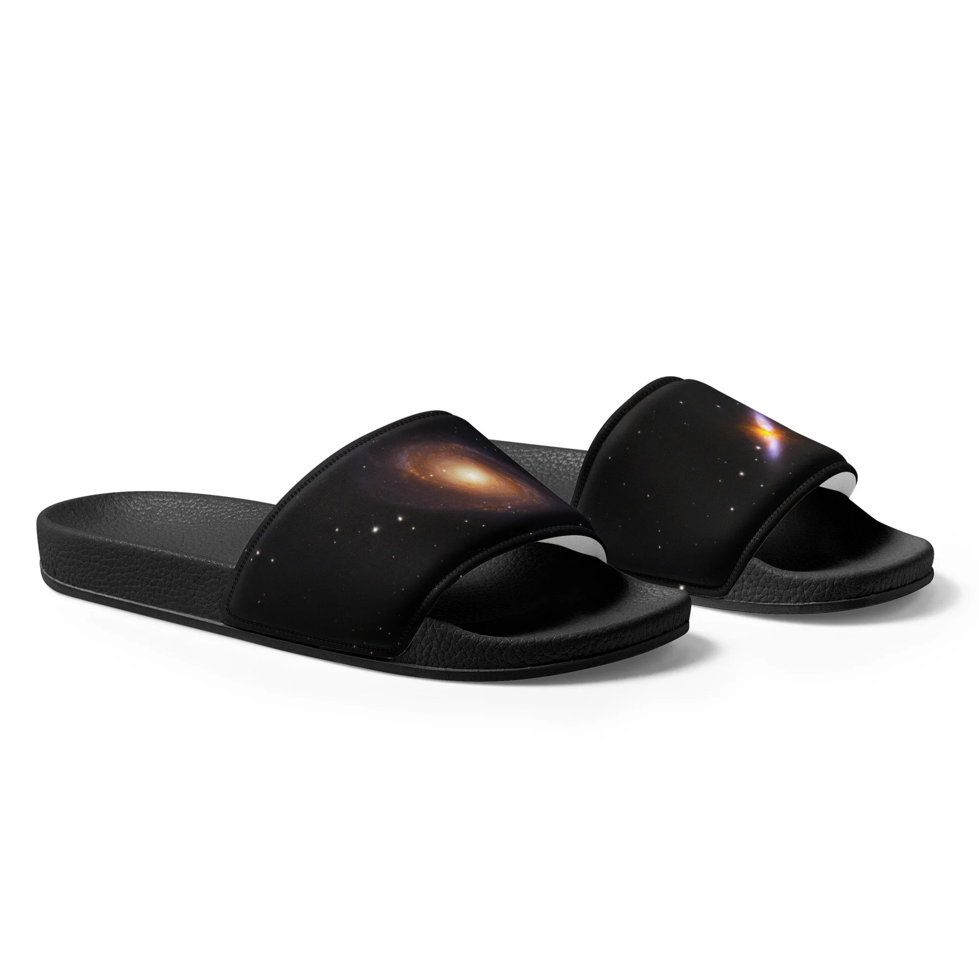 Bode's and Cigar Galaxy printed on women's slip-on slides — High Space Man