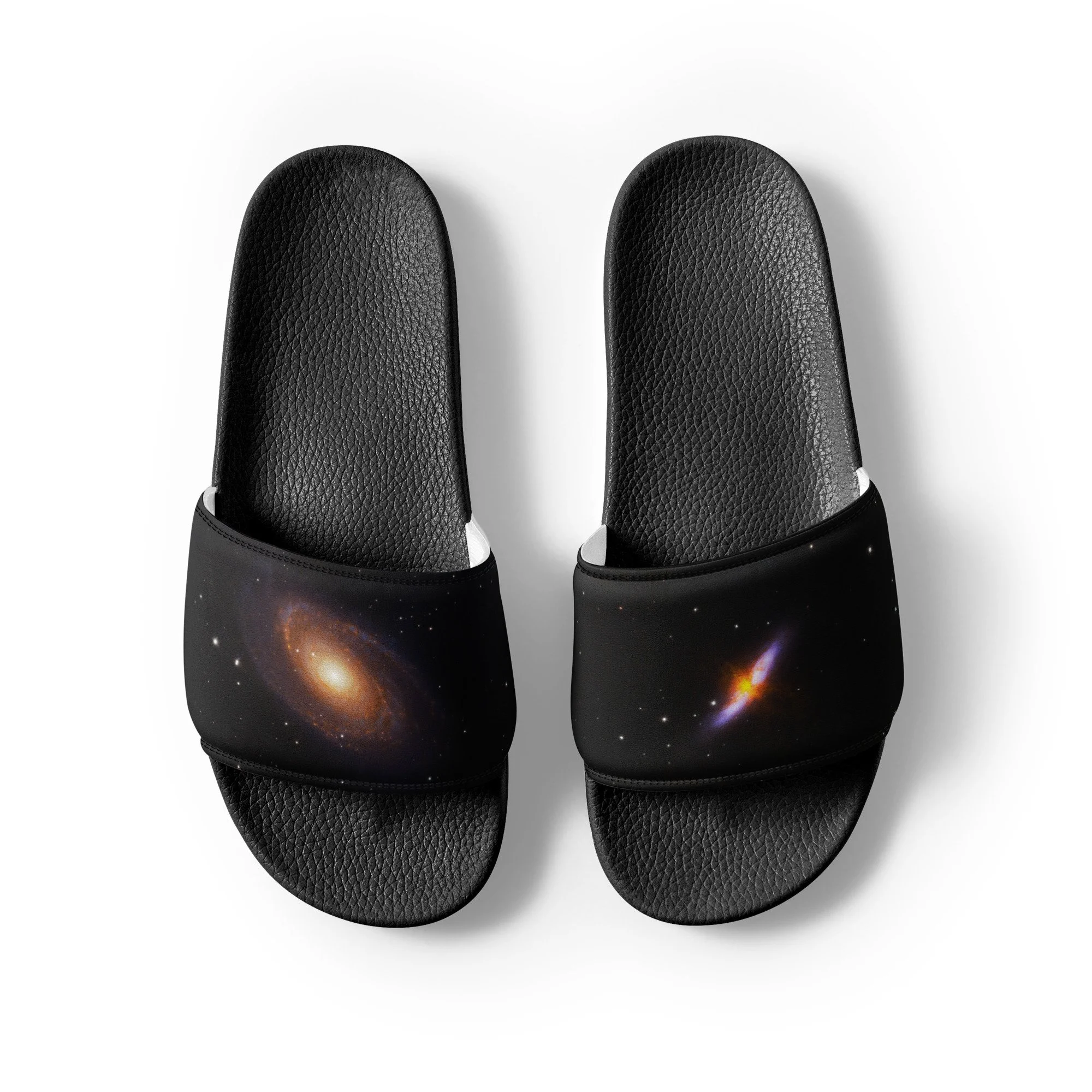 Bode's and Cigar Galaxy printed on women's slip-on slides — High Space Man