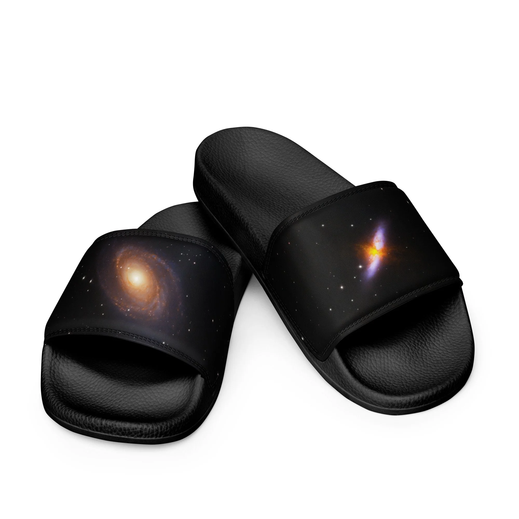 Bode's and Cigar Galaxy printed on women's slip-on slides — High Space Man