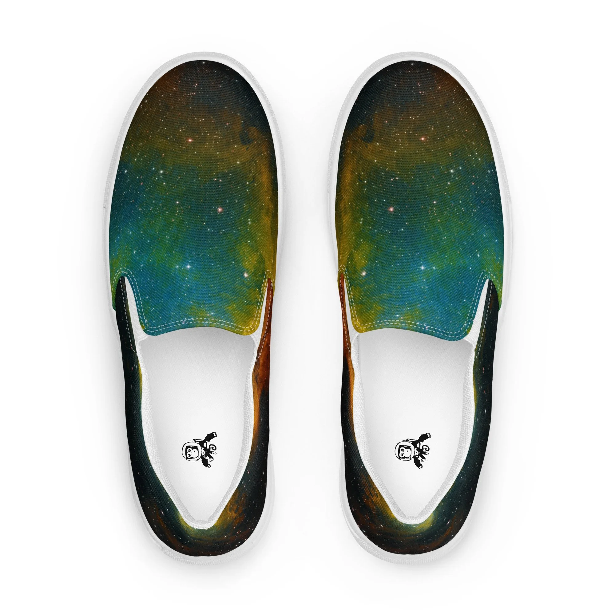 Soul Nebula printed on women's slip-on canvas shoes — High Space Man