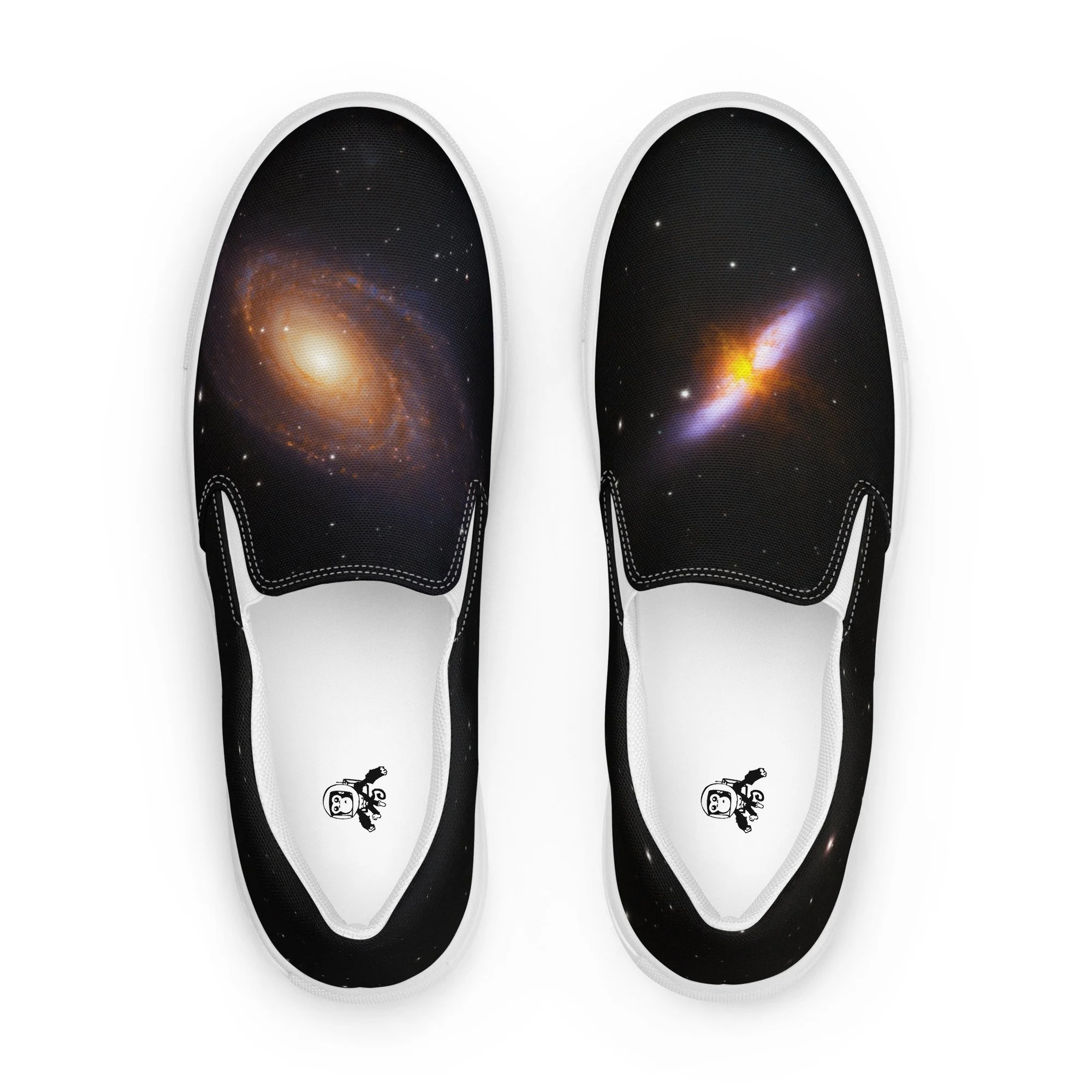 Bode's and Cigar Galaxy printed on women's slip-on canvas shoes — High Space Man