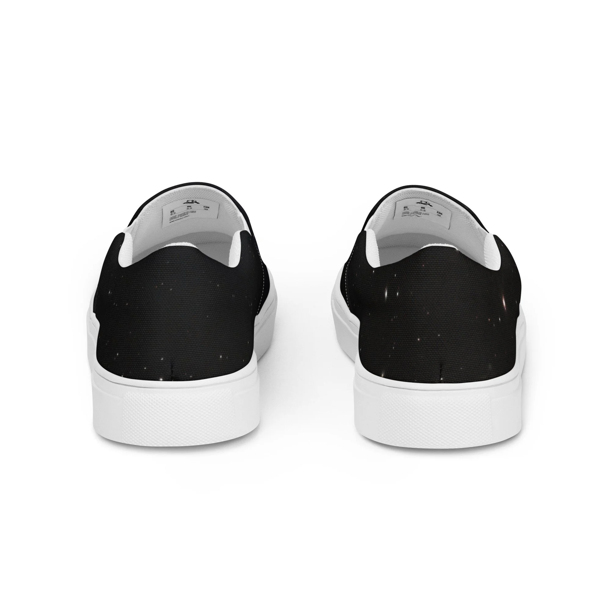 Bode's and Cigar Galaxy printed on women's slip-on canvas shoes — High Space Man