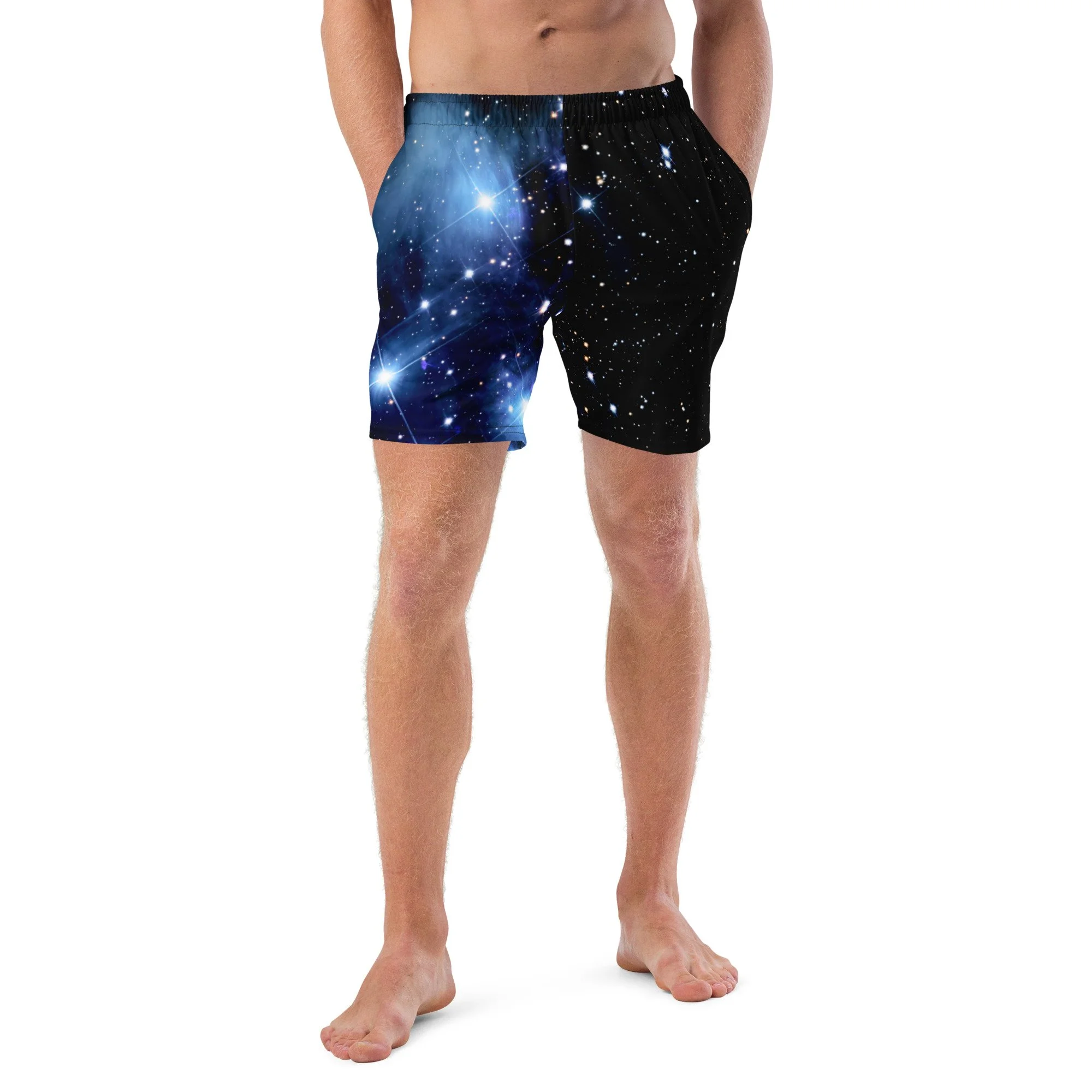 Pleiades star cluster printed on men's swim trunks — High Space Man