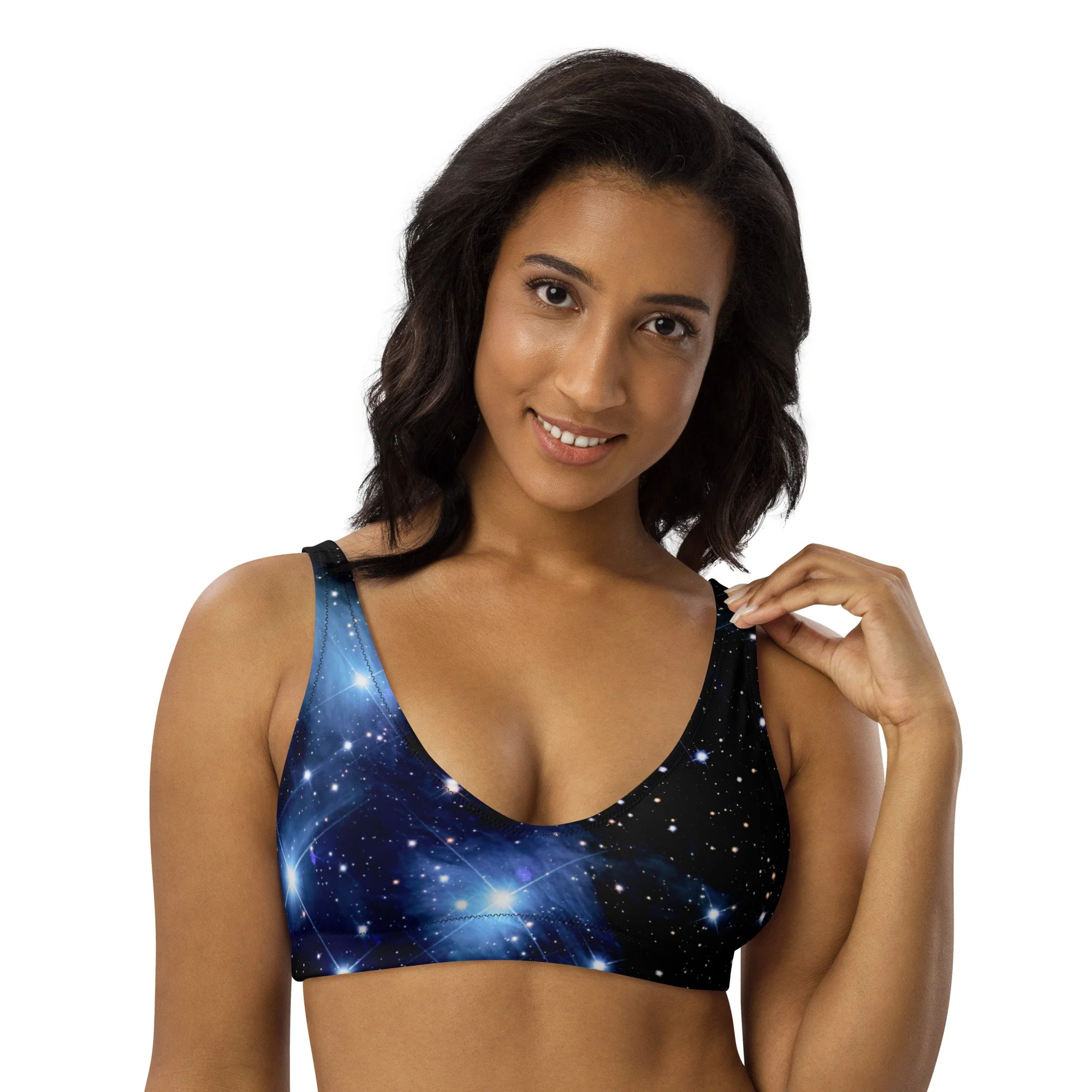 Pleiades star cluster printed on padded bikini top — High Space Man