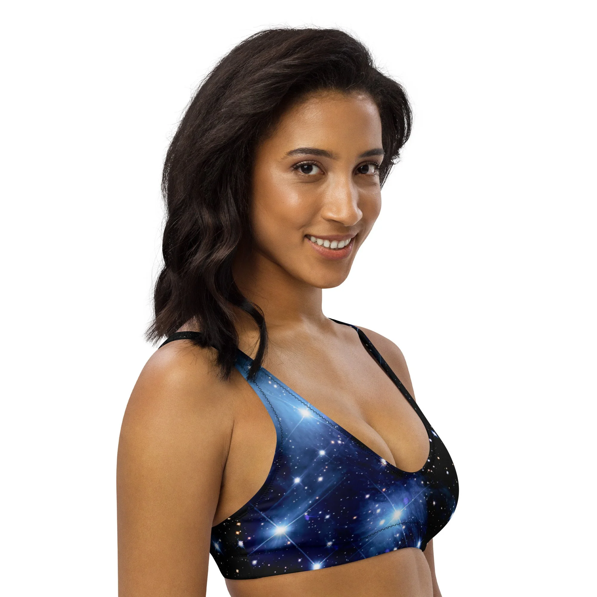 Pleiades star cluster printed on padded bikini top — High Space Man