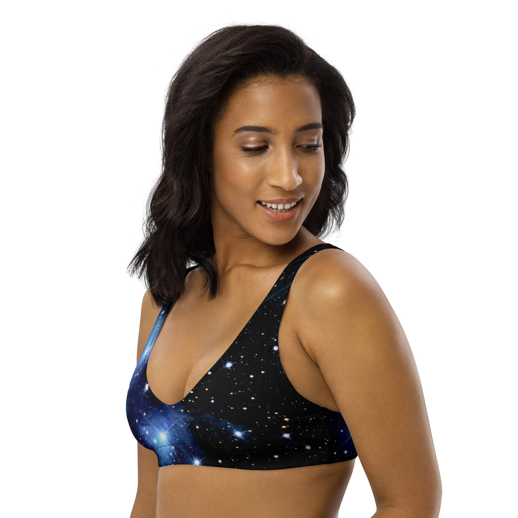 Pleiades star cluster printed on padded bikini top — High Space Man