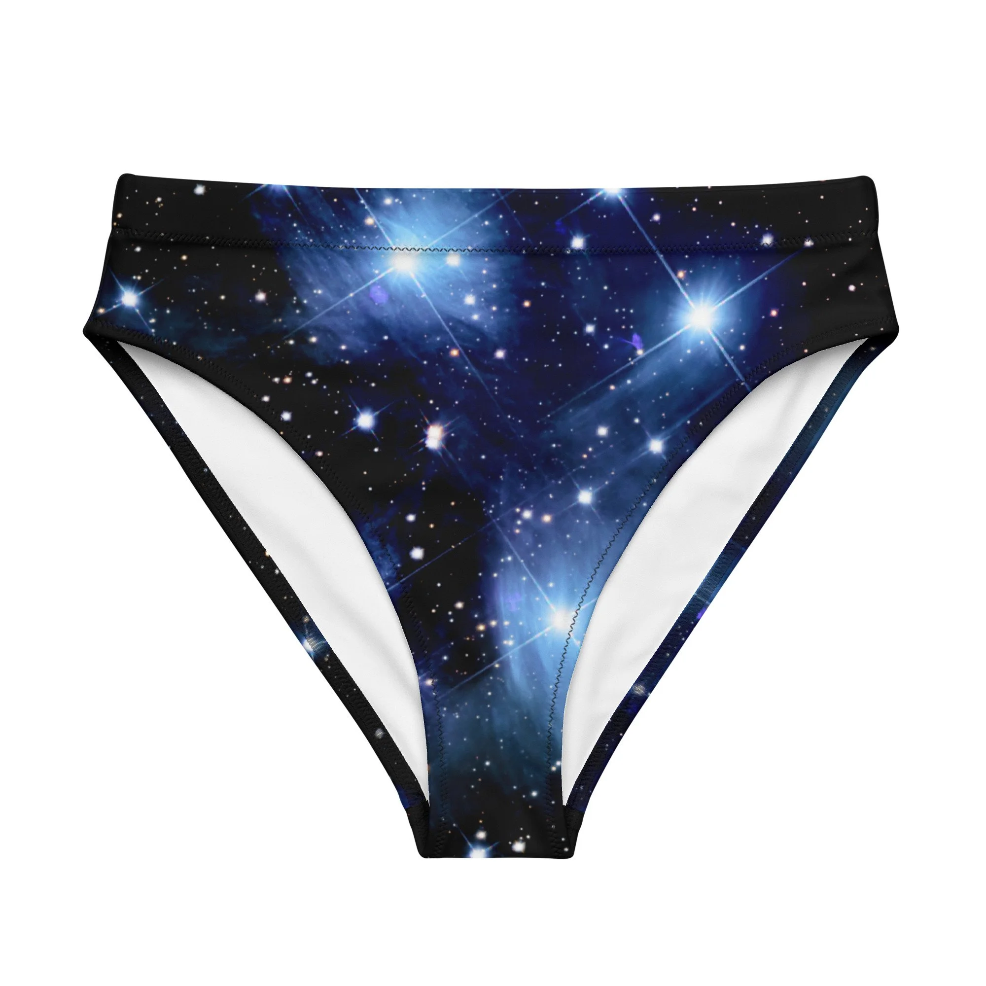 Pleiades star cluster printed on high-waisted bikini bottom — High Space Man