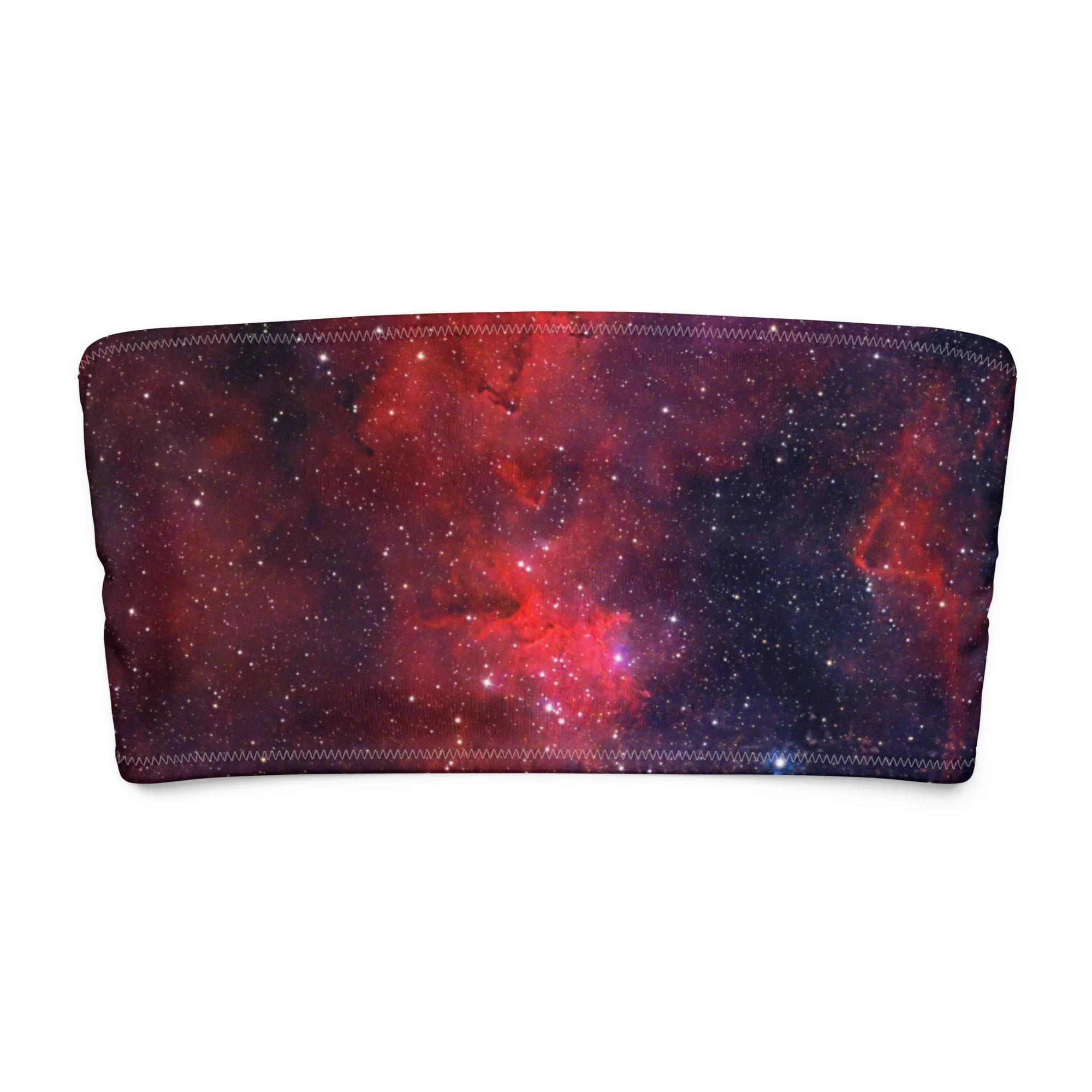 Heart Nebula printed on bandeau bikini top — High Space Man