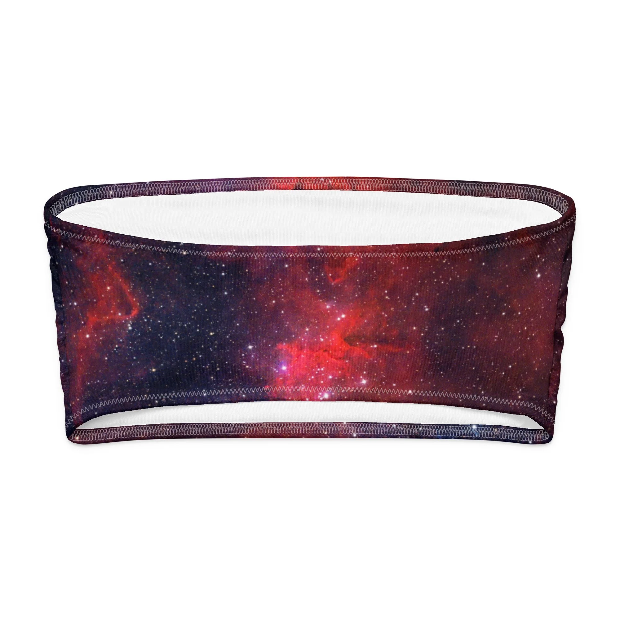 Heart Nebula printed on bandeau bikini top — High Space Man