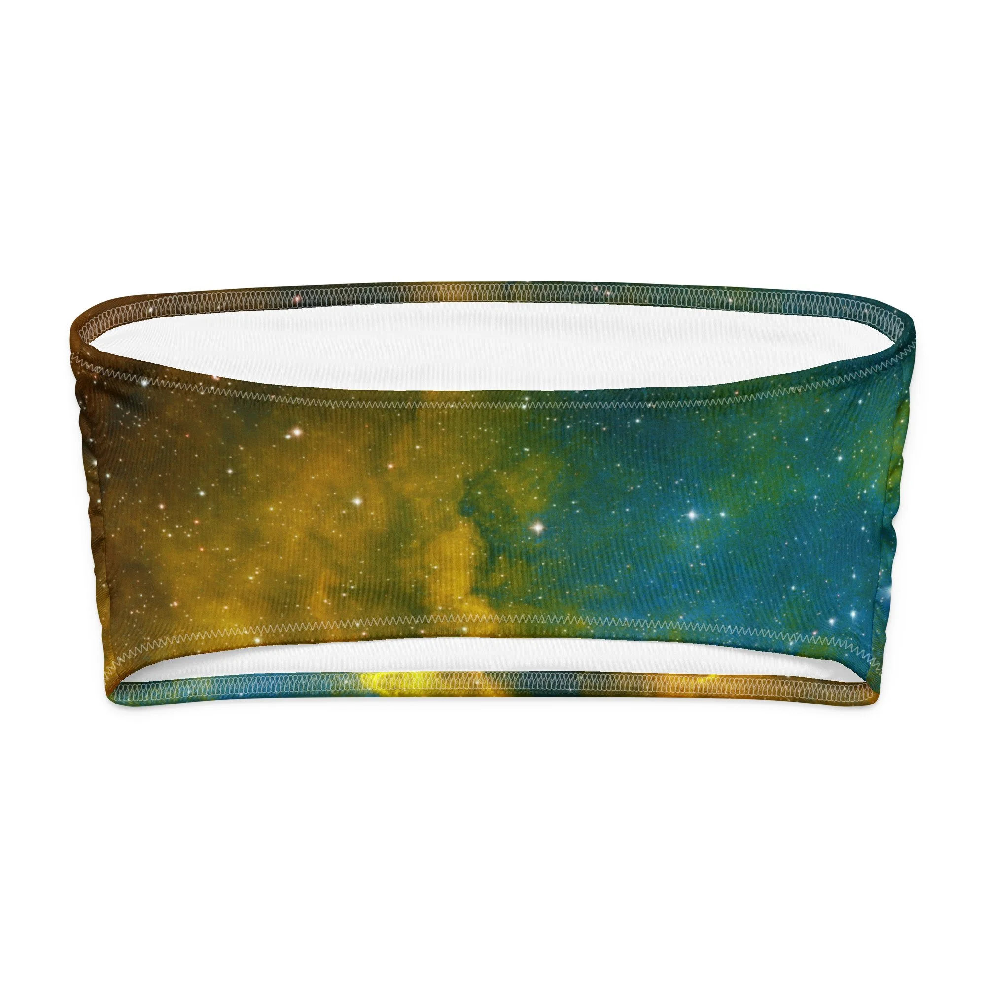 Soul Nebula printed on bandeau bikini top — High Space Man