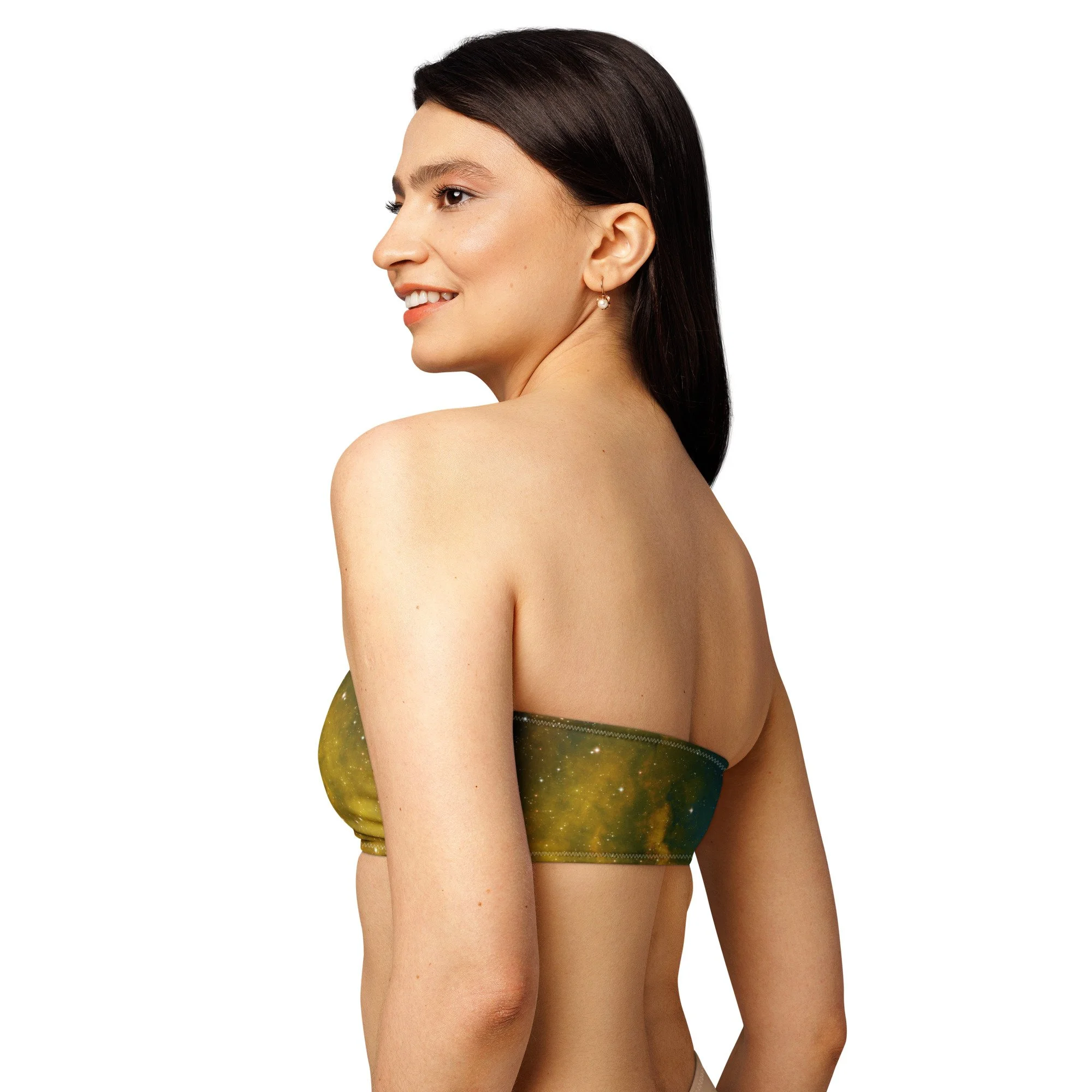 Soul Nebula printed on bandeau bikini top — High Space Man