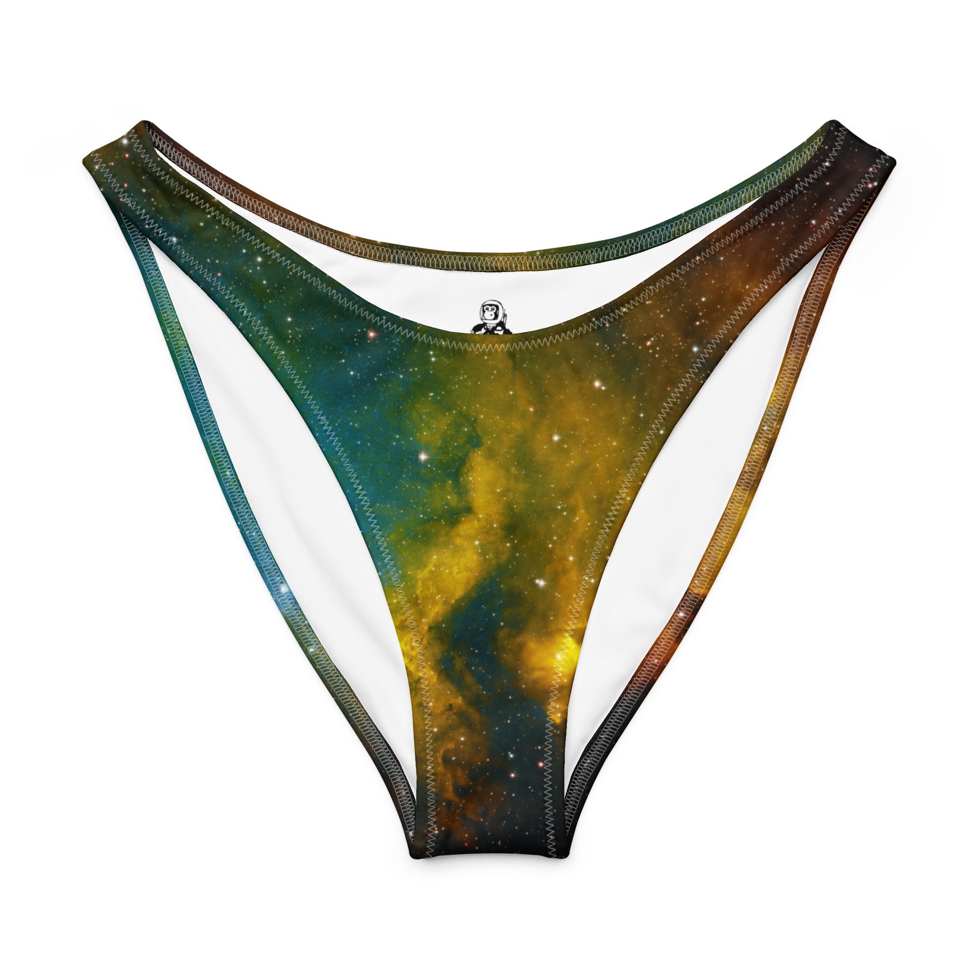 Soul Nebula printed on V-cut bikini bottom — High Space Man