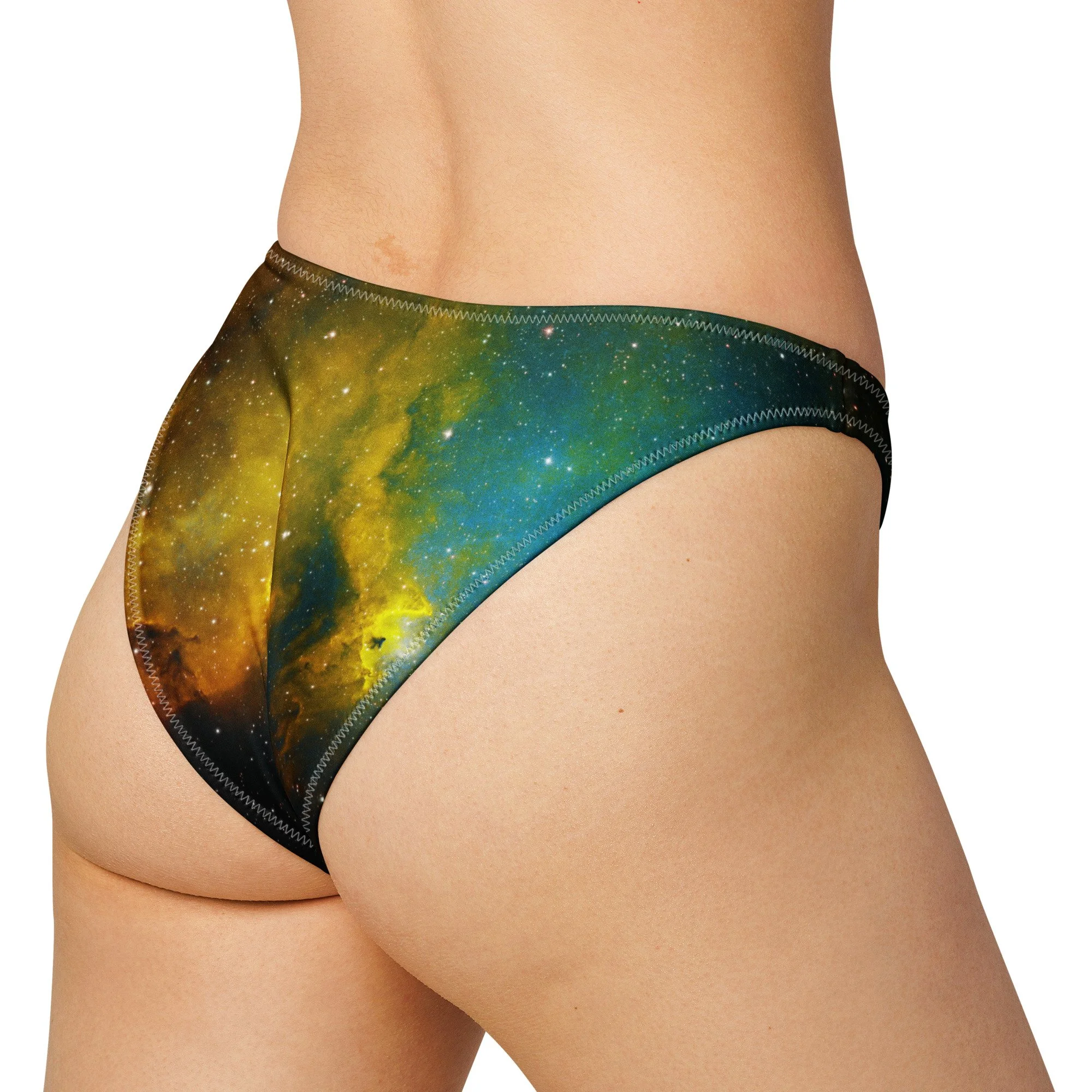 Soul Nebula printed on V-cut bikini bottom — High Space Man