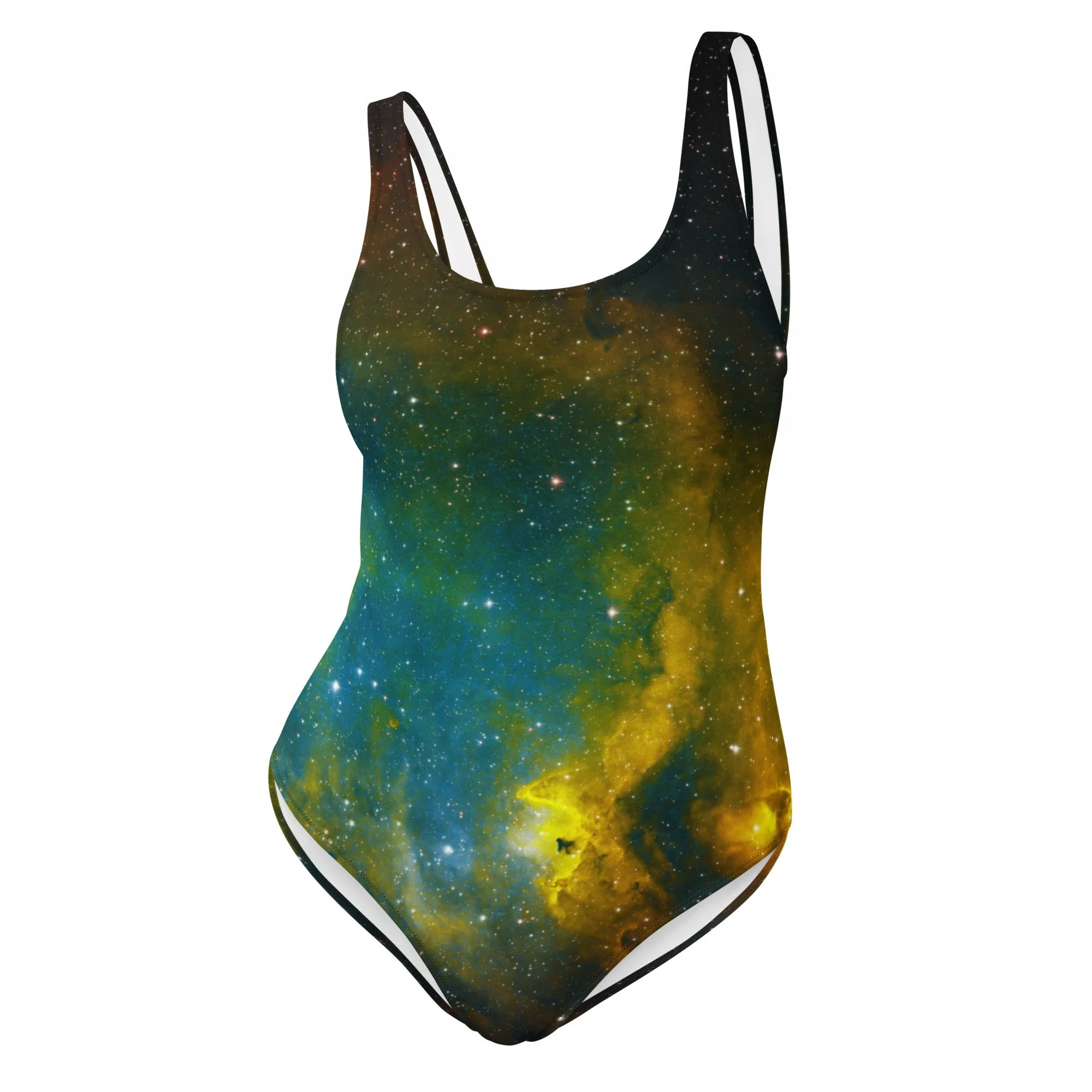 Soul Nebula printed on women's one-piece swimsuit — High Space Man