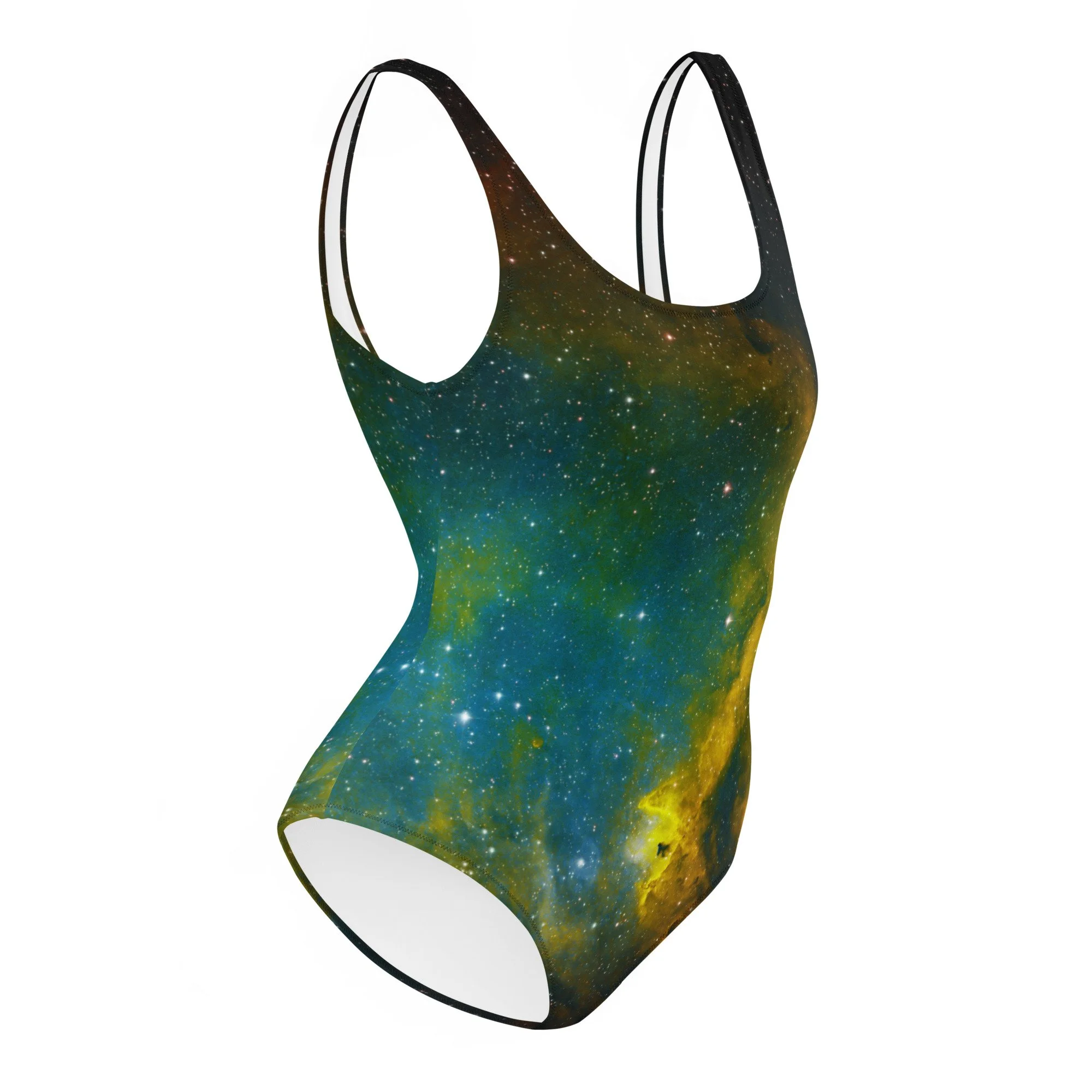 Soul Nebula printed on women's one-piece swimsuit — High Space Man
