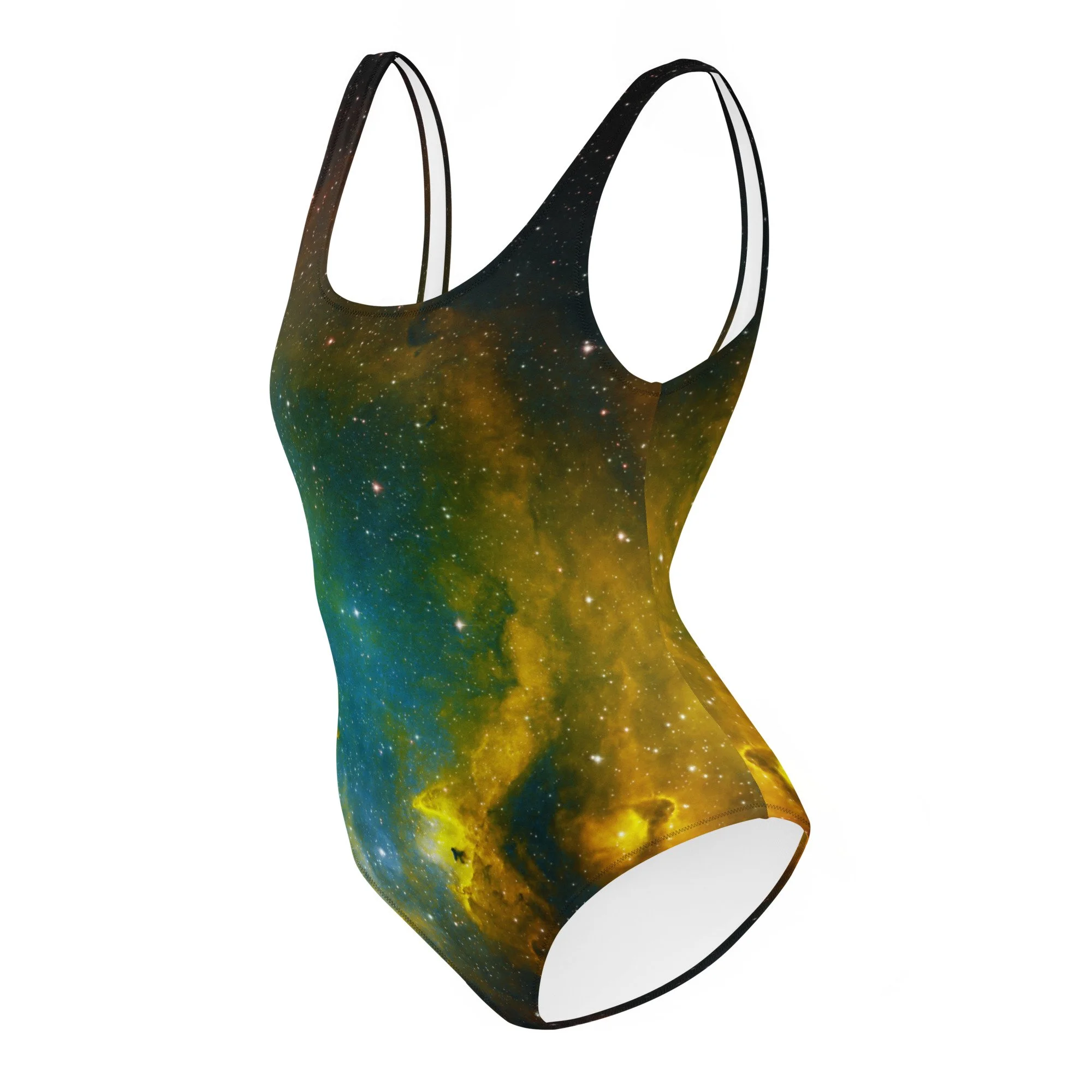 Soul Nebula printed on women's one-piece swimsuit — High Space Man