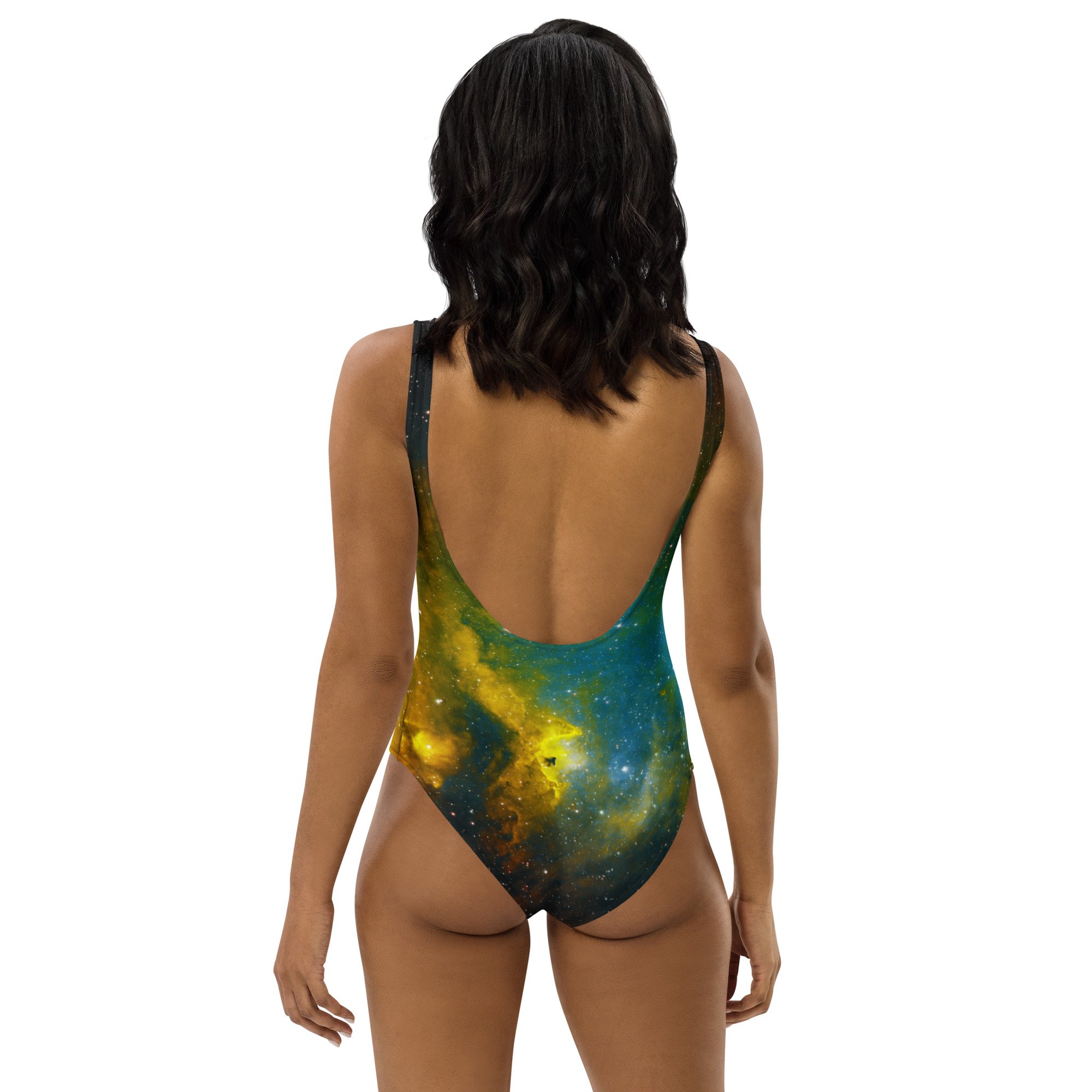 Soul Nebula printed on women's one-piece swimsuit — High Space Man