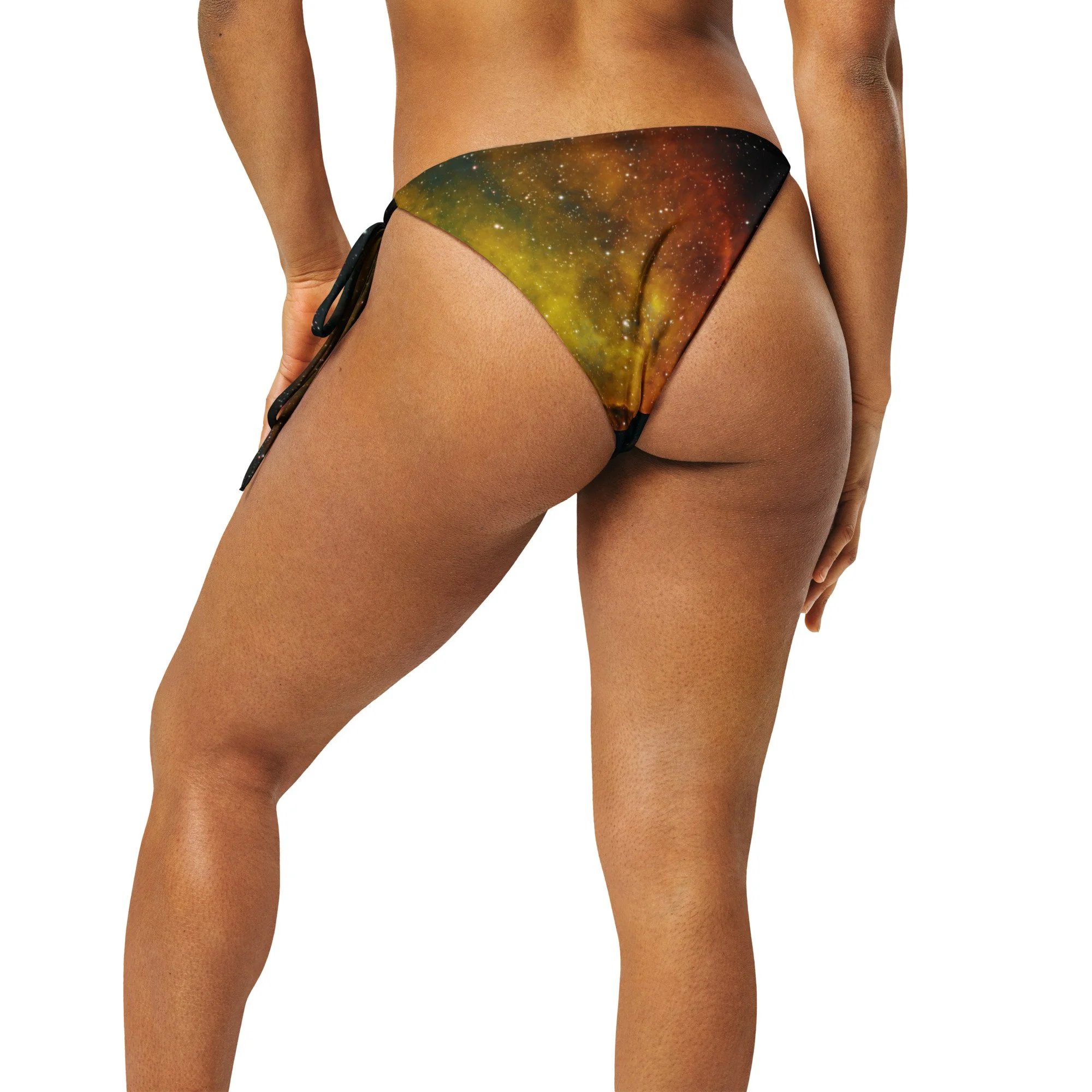 Soul Nebula printed on string bikini bottom — High Space Man
