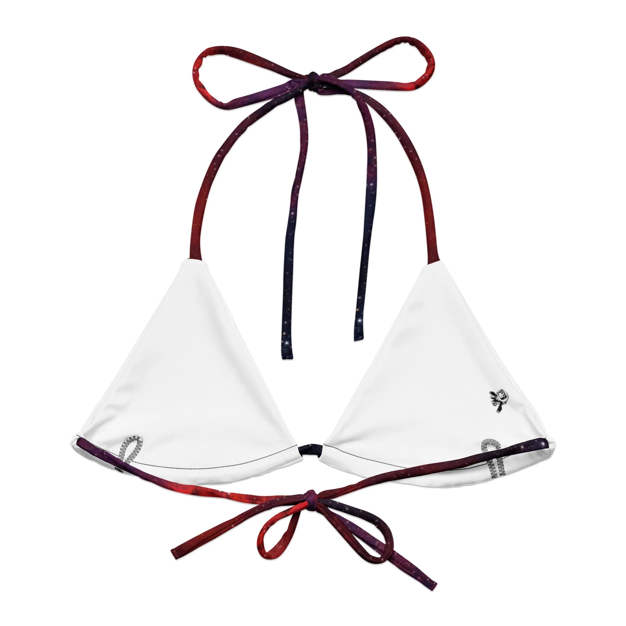 Heart Nebula printed on padded string bikini top — High Space Man