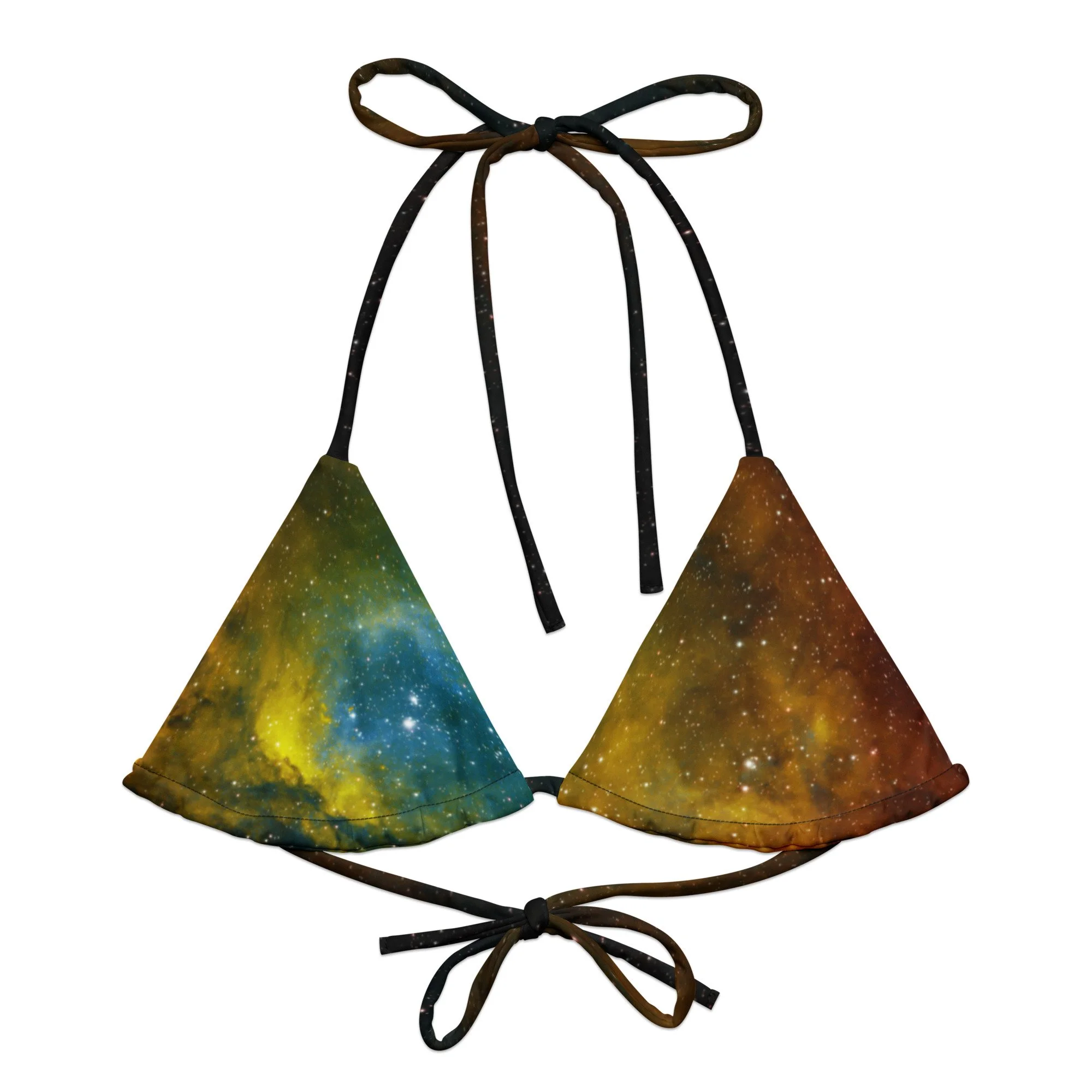 Soul Nebula printed on padded string bikini top — High Space Man