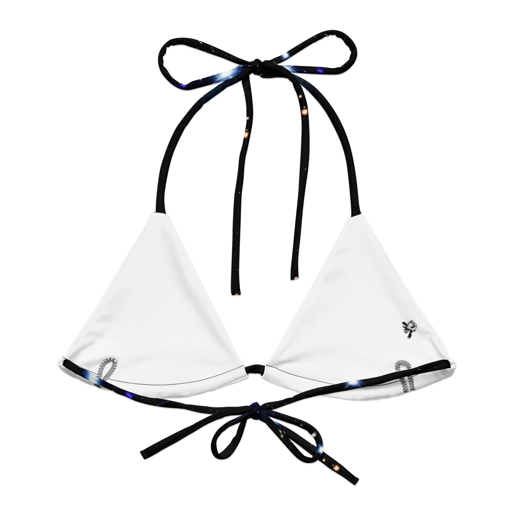 Pleiades star cluster printed on padded string bikini top — High Space Man