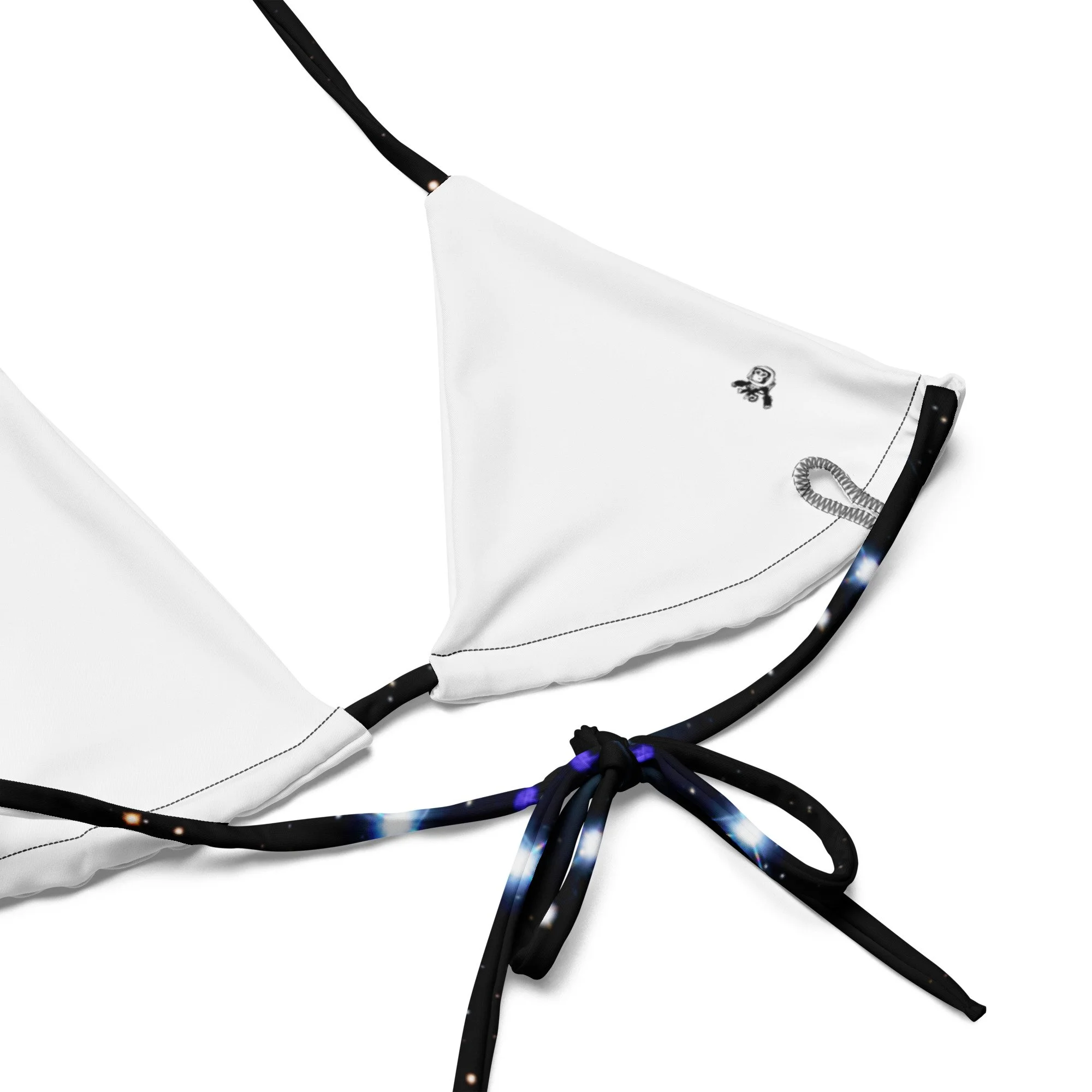 Pleiades star cluster printed on padded string bikini top — High Space Man