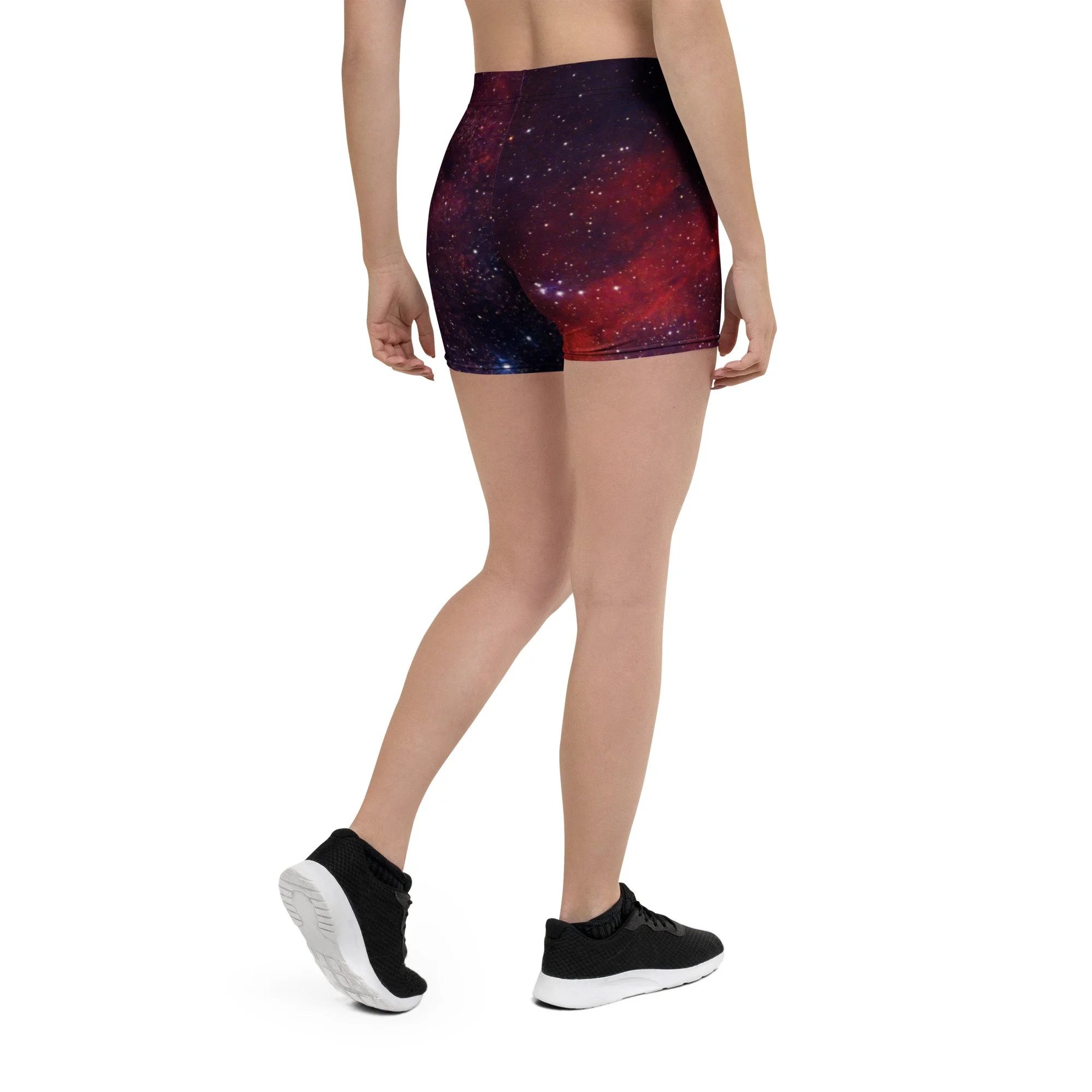 Heart Nebula printed on women's short tights — High Space Man