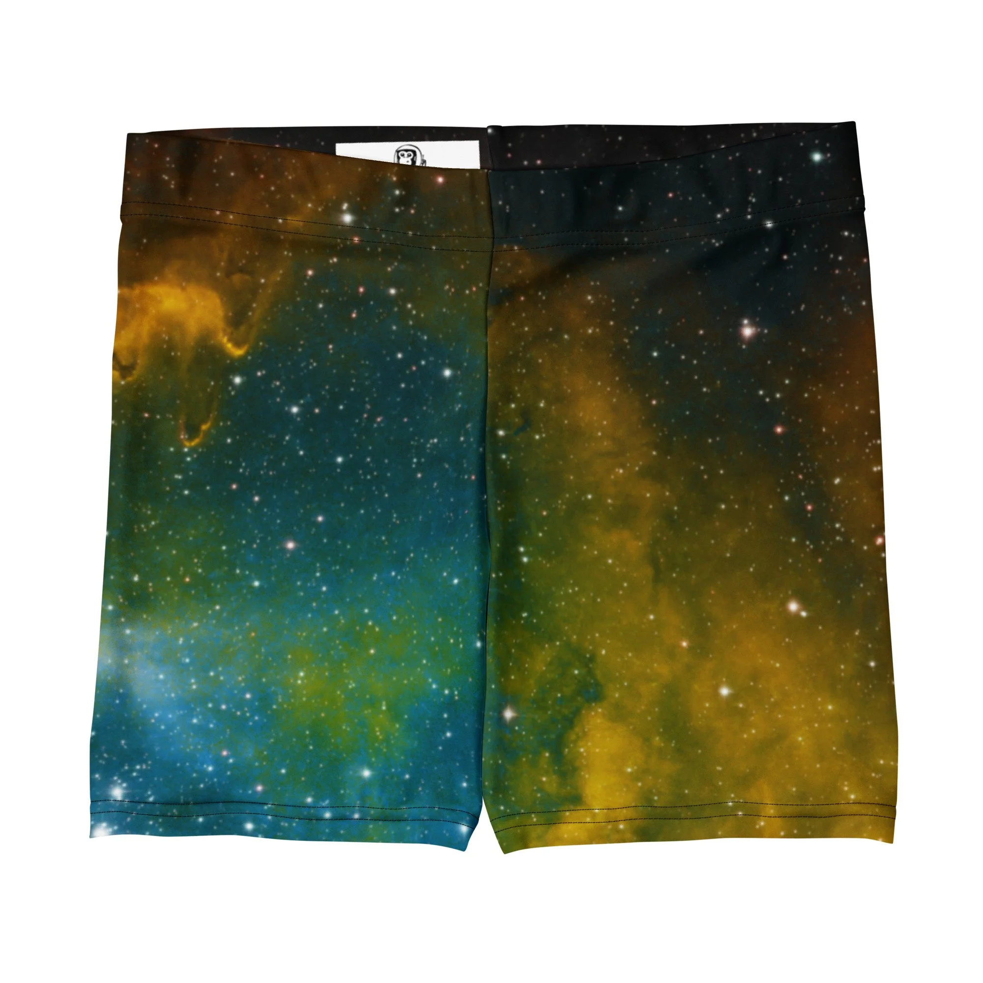 Soul Nebula printed on women's short tights — High Space Man