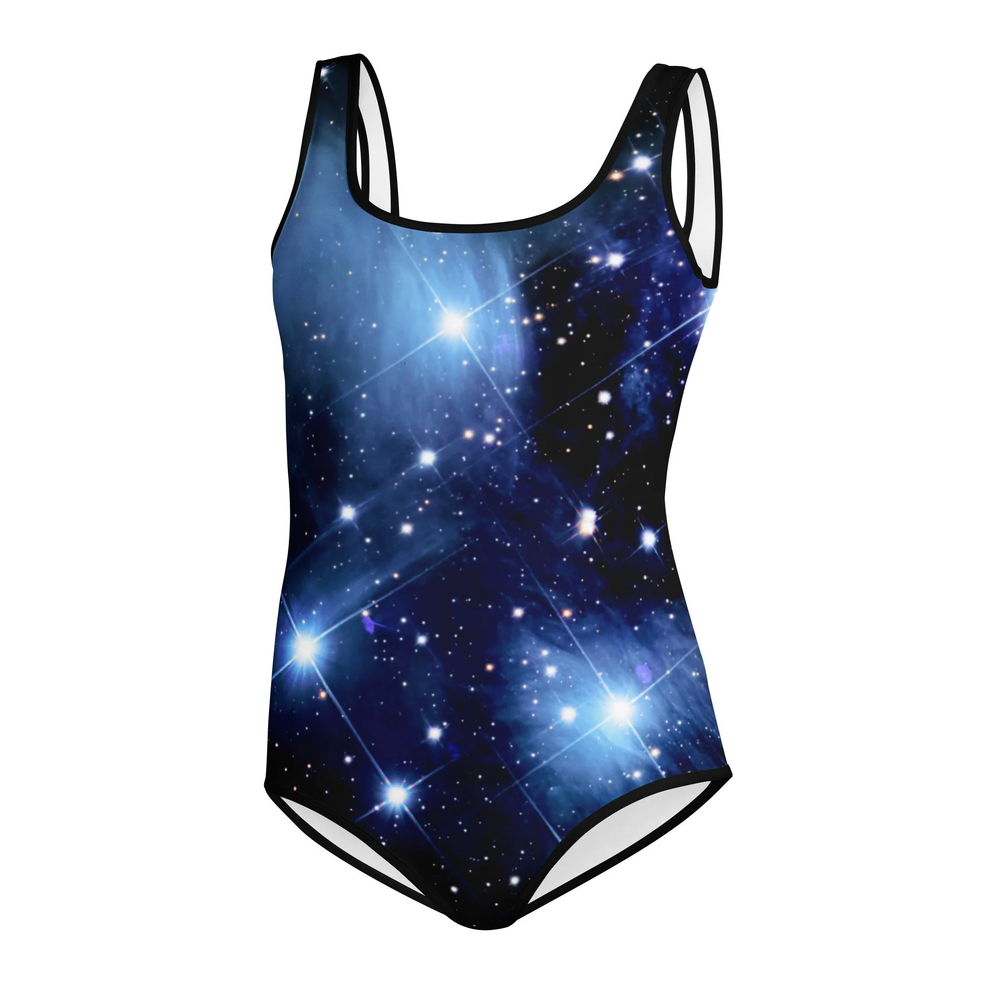 Pleiades star cluster printed on youth one-piece swimsuit — High Space Man