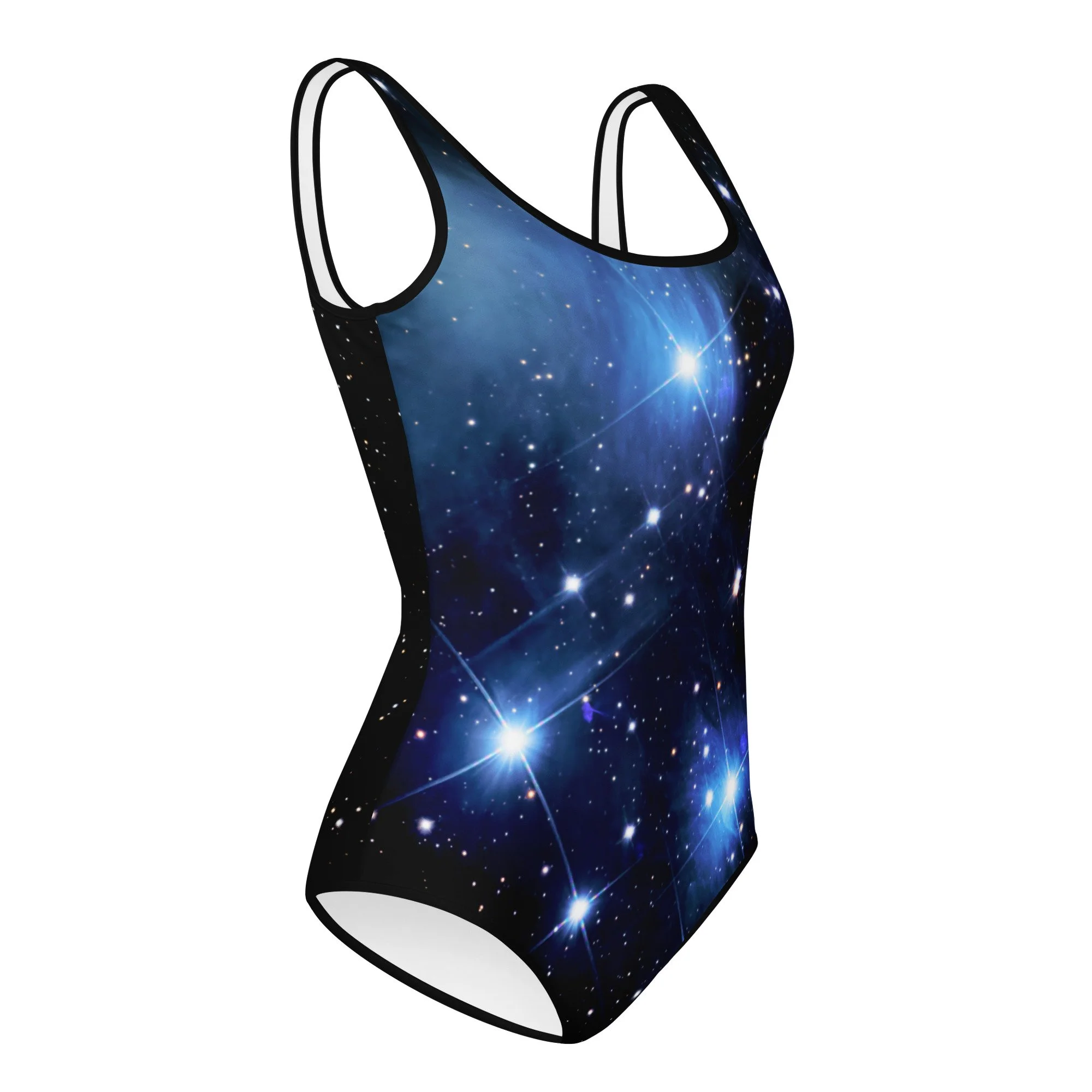 Pleiades star cluster printed on youth one-piece swimsuit — High Space Man