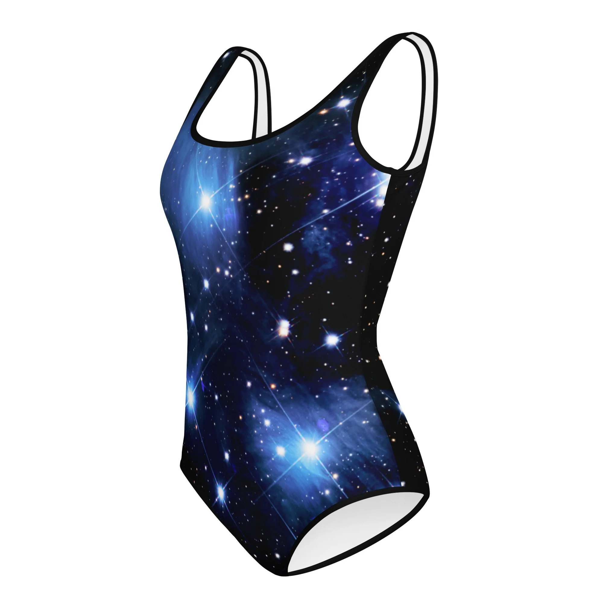 Pleiades star cluster printed on youth one-piece swimsuit — High Space Man
