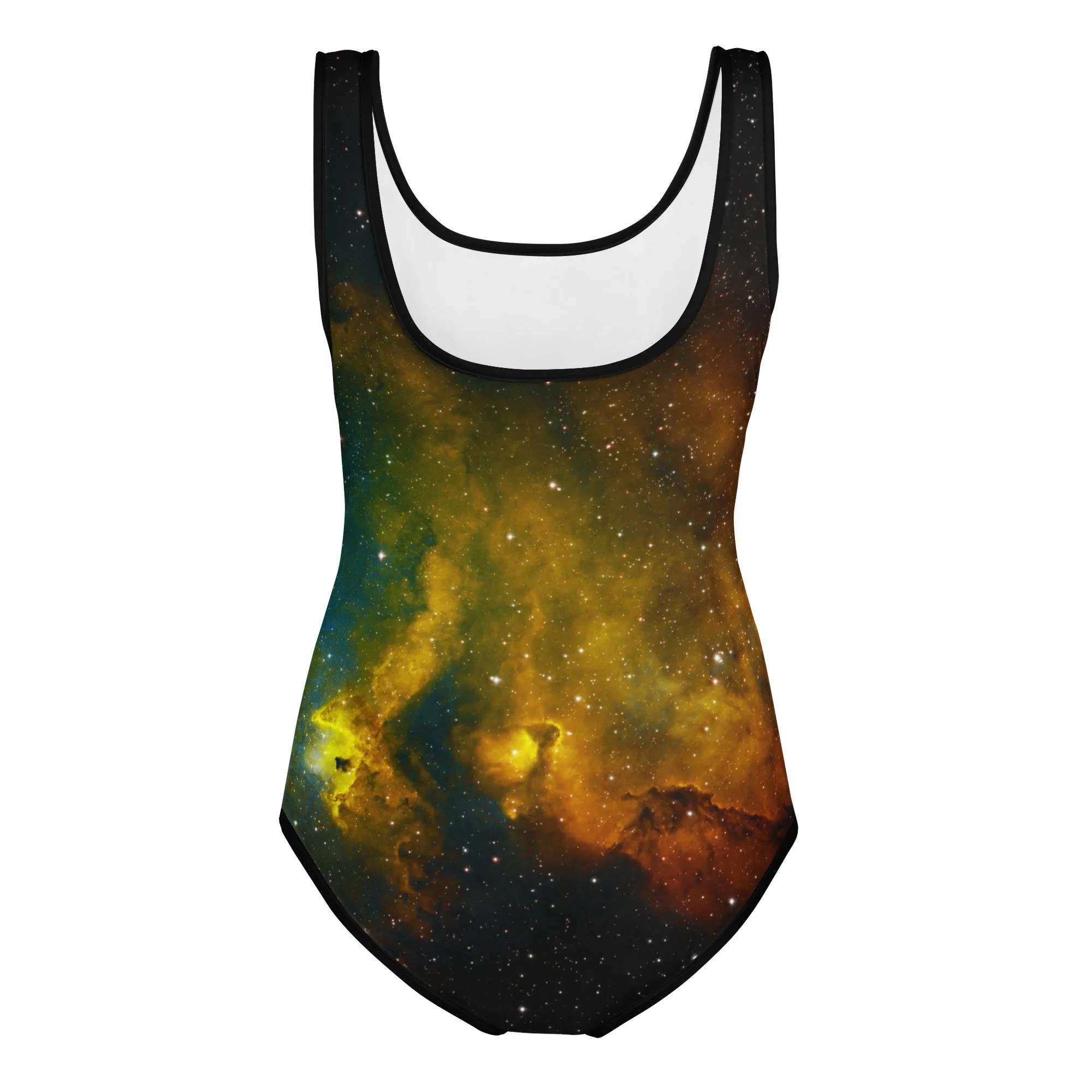 Soul Nebula printed on youth one-piece swimsuit — High Space Man