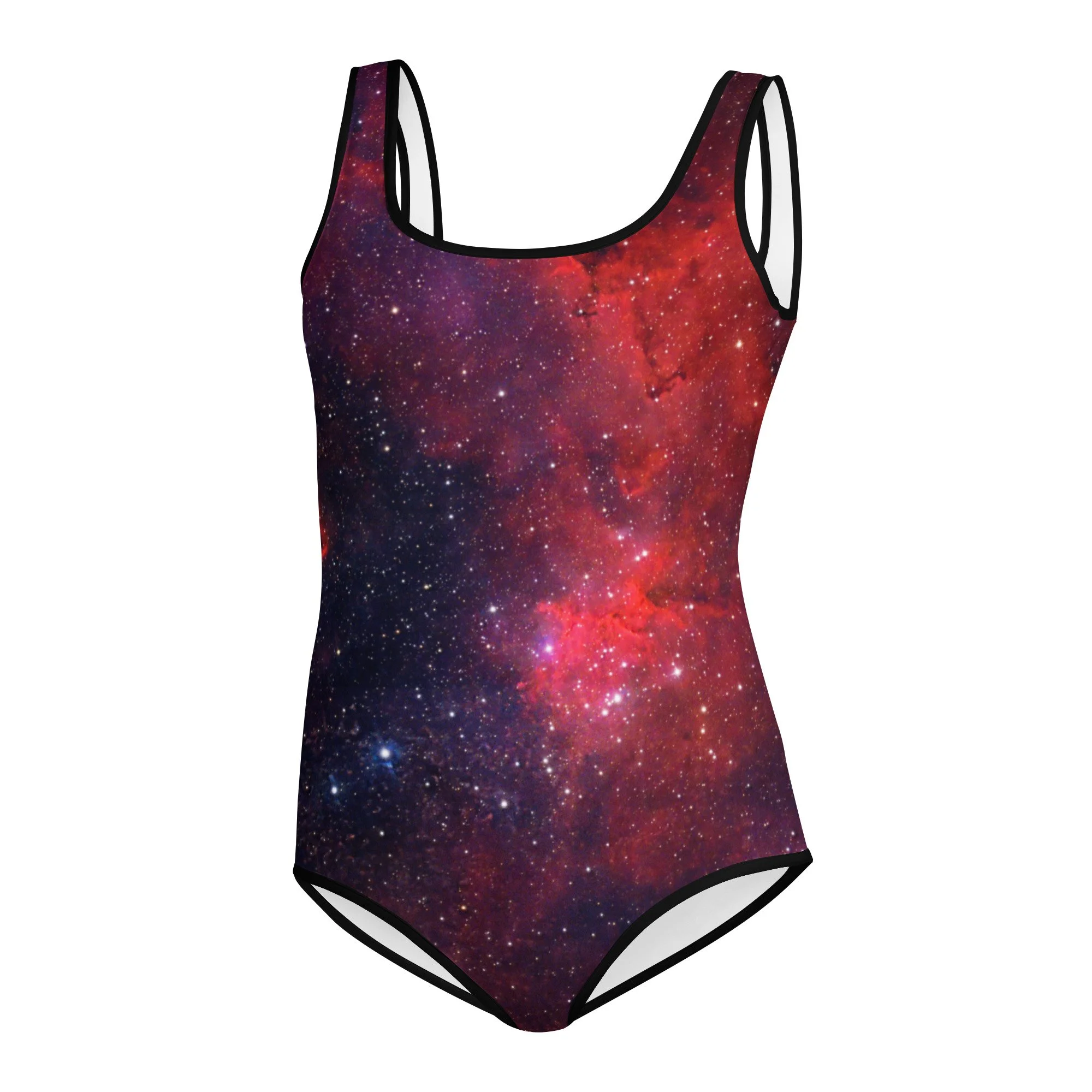 Heart Nebula printed on youth one-piece swimsuit — High Space Man